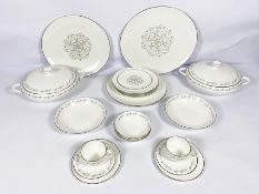 A Royal Worcester bone china ‘Bridal Lace’ pattern part dinner service, including two covered