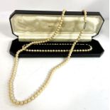 Two sets of vintage cultured pearls, one with a 9 carat gold clasp,