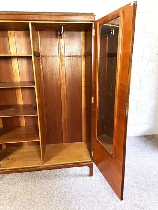 A modern bow-front double wardrobe, with moulded cornice, 20th century - Image 4 of 8