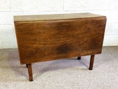 A 19th century provincial drop leaf table, with rectangular top and set on four square section legs,
