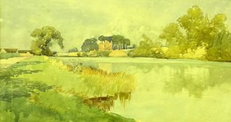 Attributed to Tom Scott, Cessford,  watercolour, 23cm x 44cm Provenance: Given by Tom Scott to a