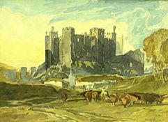 Henry Daniel, British (1875-1959), Framlington Castle, watercolour, signed LR: Henry Daniel, 19cm
