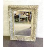 A large 19th century style wall mirror, with moulded frame, 130cm x 93cm