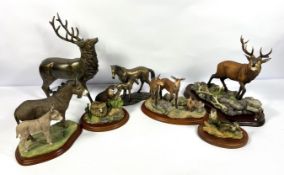 Border Fine Arts, a selection of figures, including a Red Deer Stag, a separate group of Red Deer