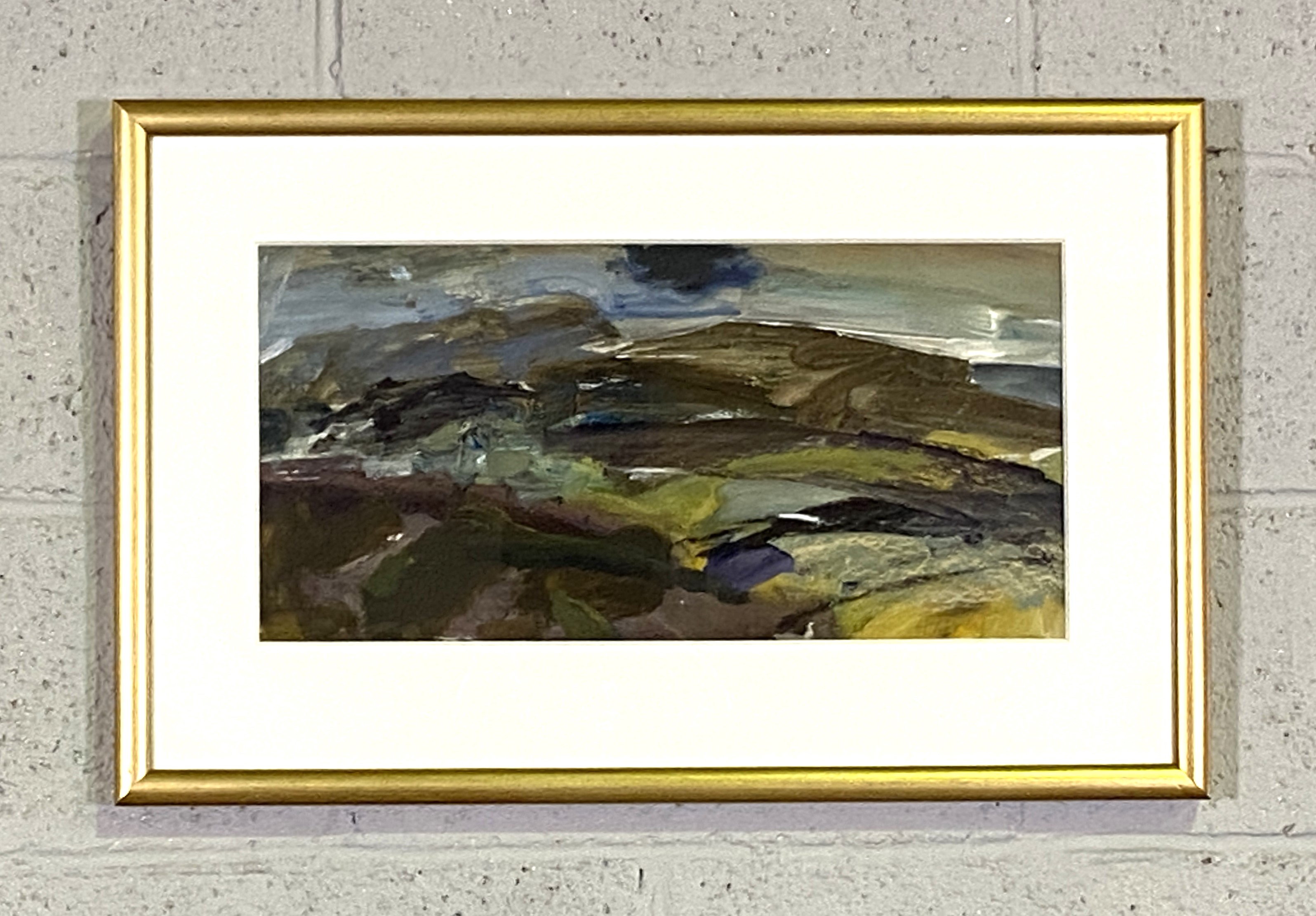 Three paintings, including Gail Hardy, Scottish Contemporary, “Moorland Loch”, gouache, 25cm x 51cm; - Image 13 of 17