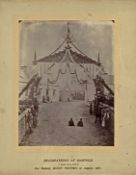 A vintage frame photograph at Darnick, with preparations to recieve Queen Victoria