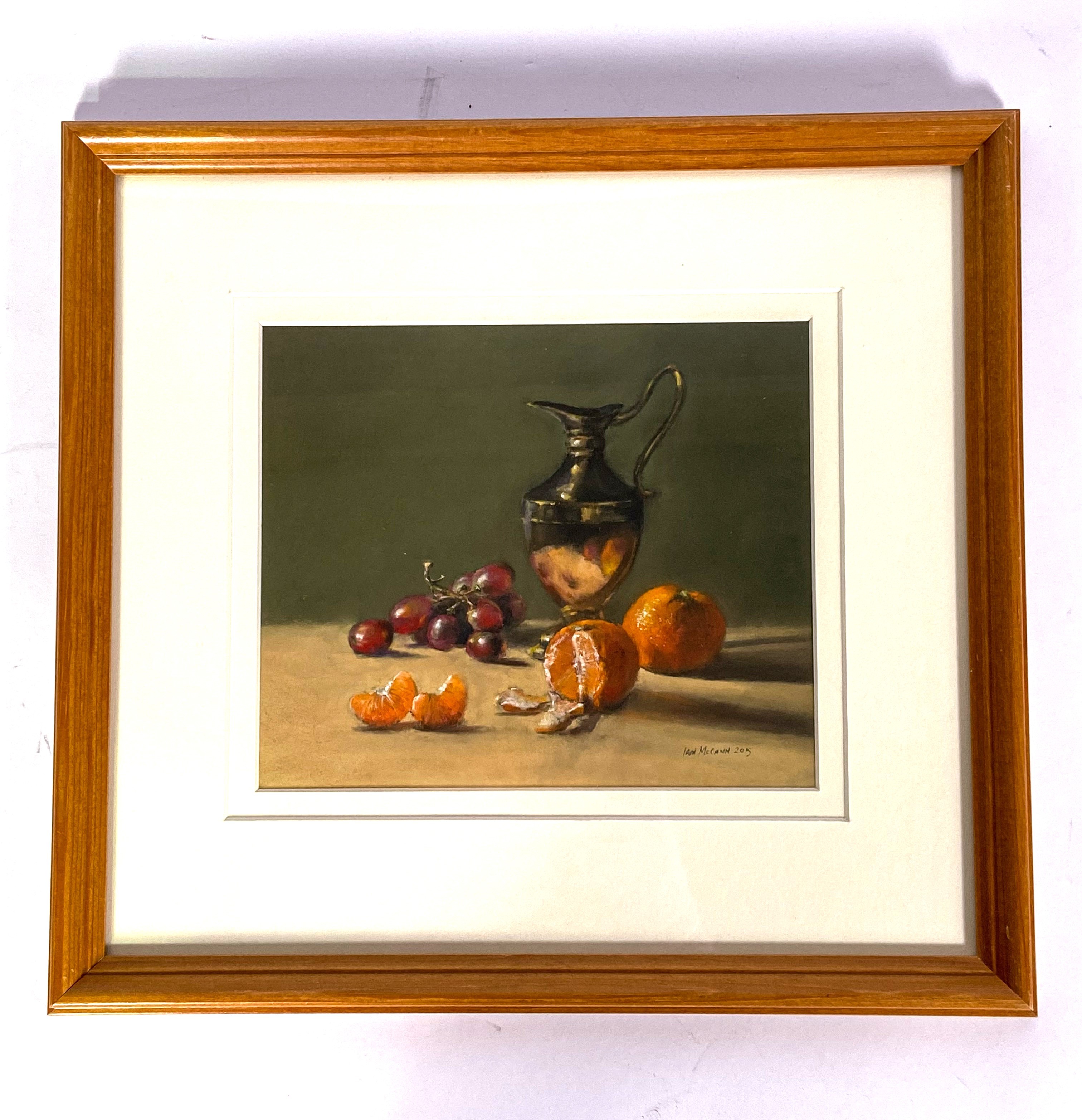 Four pictures, including Still Life of a Ewer, with Tangerines and Grapes, sign Iain McCann, 2015; - Image 6 of 6