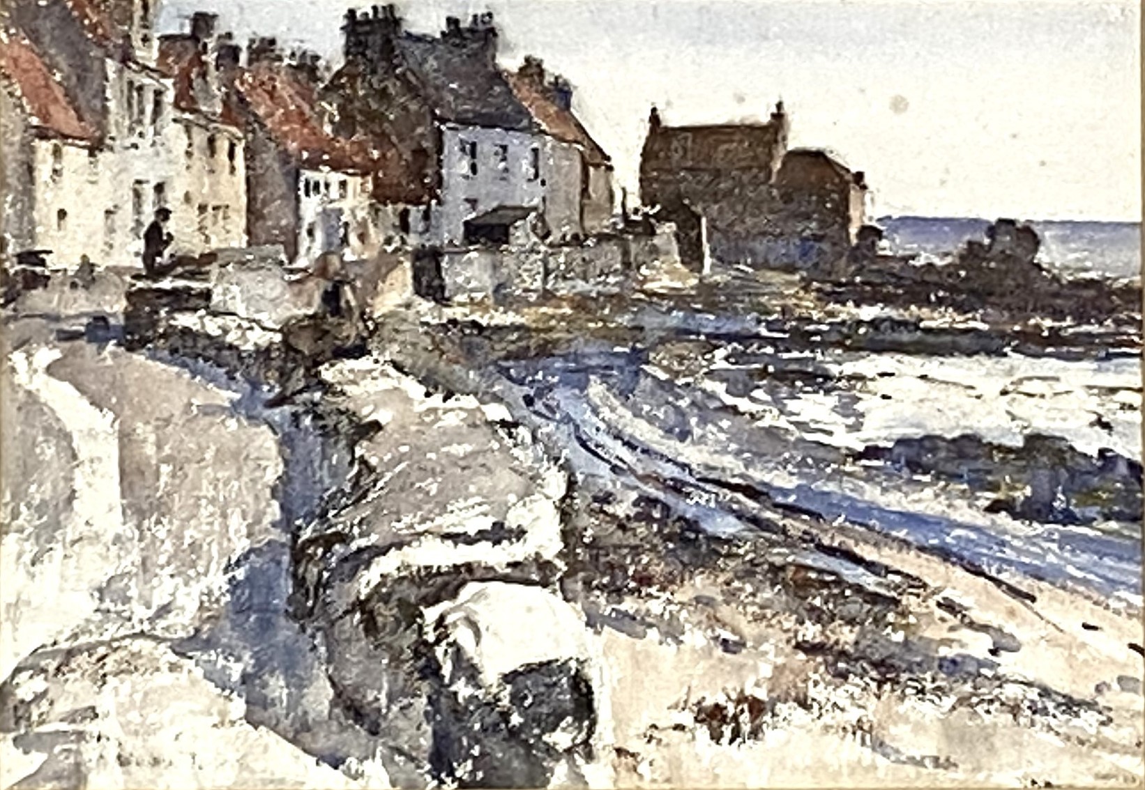 Walter Graham Grieve, RSA, RSW, Scottish, 20th century, “Pittenweem”, watercolour, gallery label