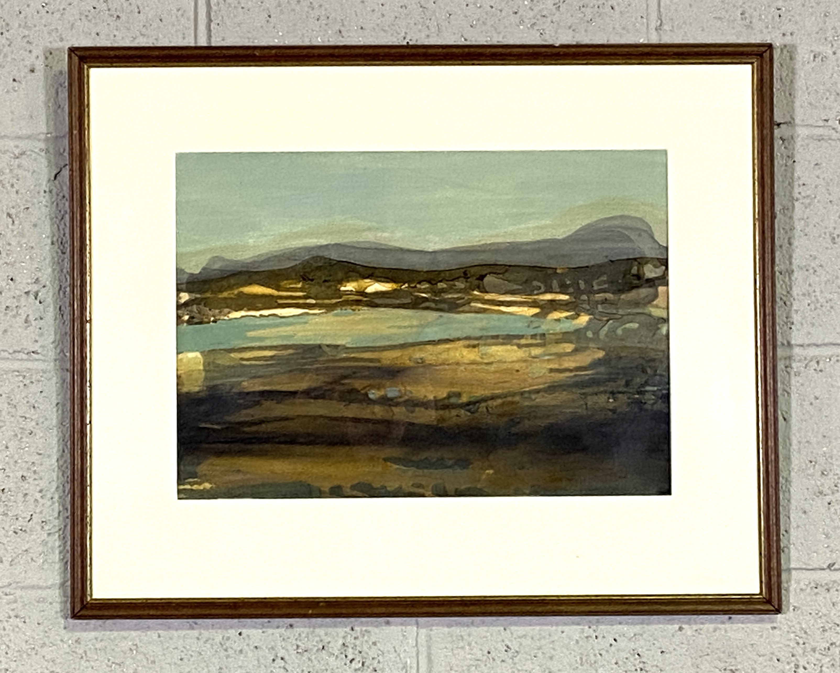 Three paintings, including Gail Hardy, Scottish Contemporary, “Moorland Loch”, gouache, 25cm x 51cm; - Image 15 of 17