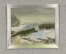 A selection of pictures and prints, including John Miller, Scottish, St Abbs Head, oil on canvas,