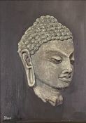 Caroline Shea, Contemporary, “Head of the Buddha, Sarnath, India (from 6th Century original stone
