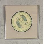 An assortment of Contemporary decorative pictures, including a roundel of two fish; also John Brown,
