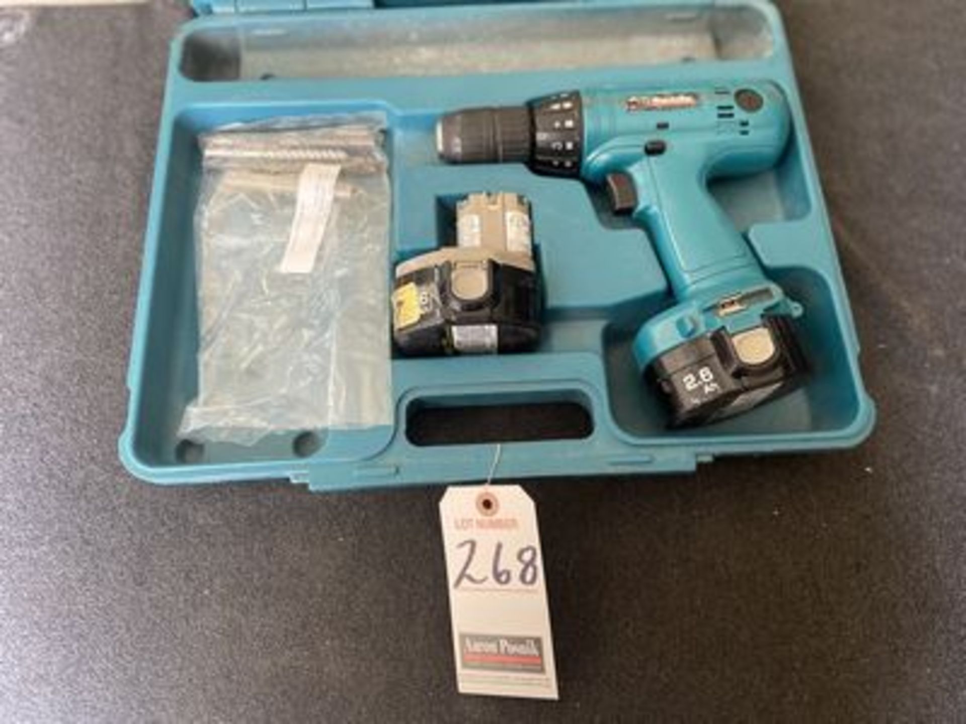 MAKITA 14.4V CORDLESS DRILL W/ CASE, BATTERY & CHARGER, M/N 1434