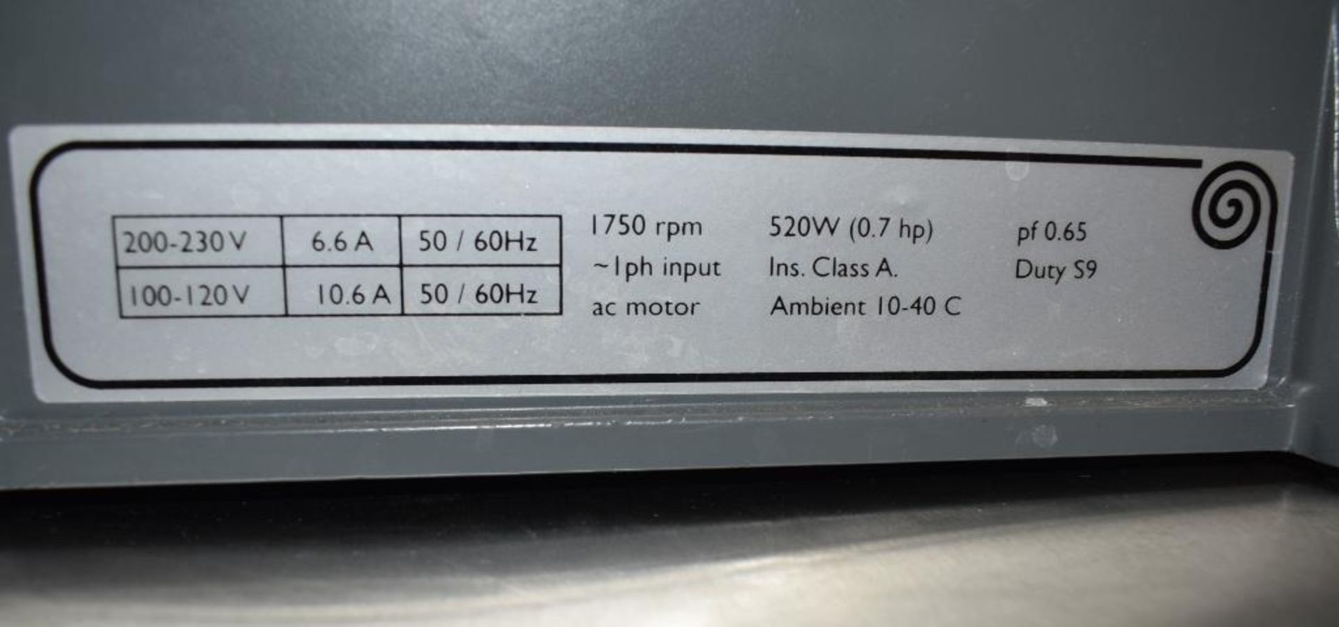 Edwards Chemical-Resistant Dry Scroll Vacuum Pump, Model XDS46iC. Approximate 23.5 cfm, 0.7hp motor. - Image 5 of 7