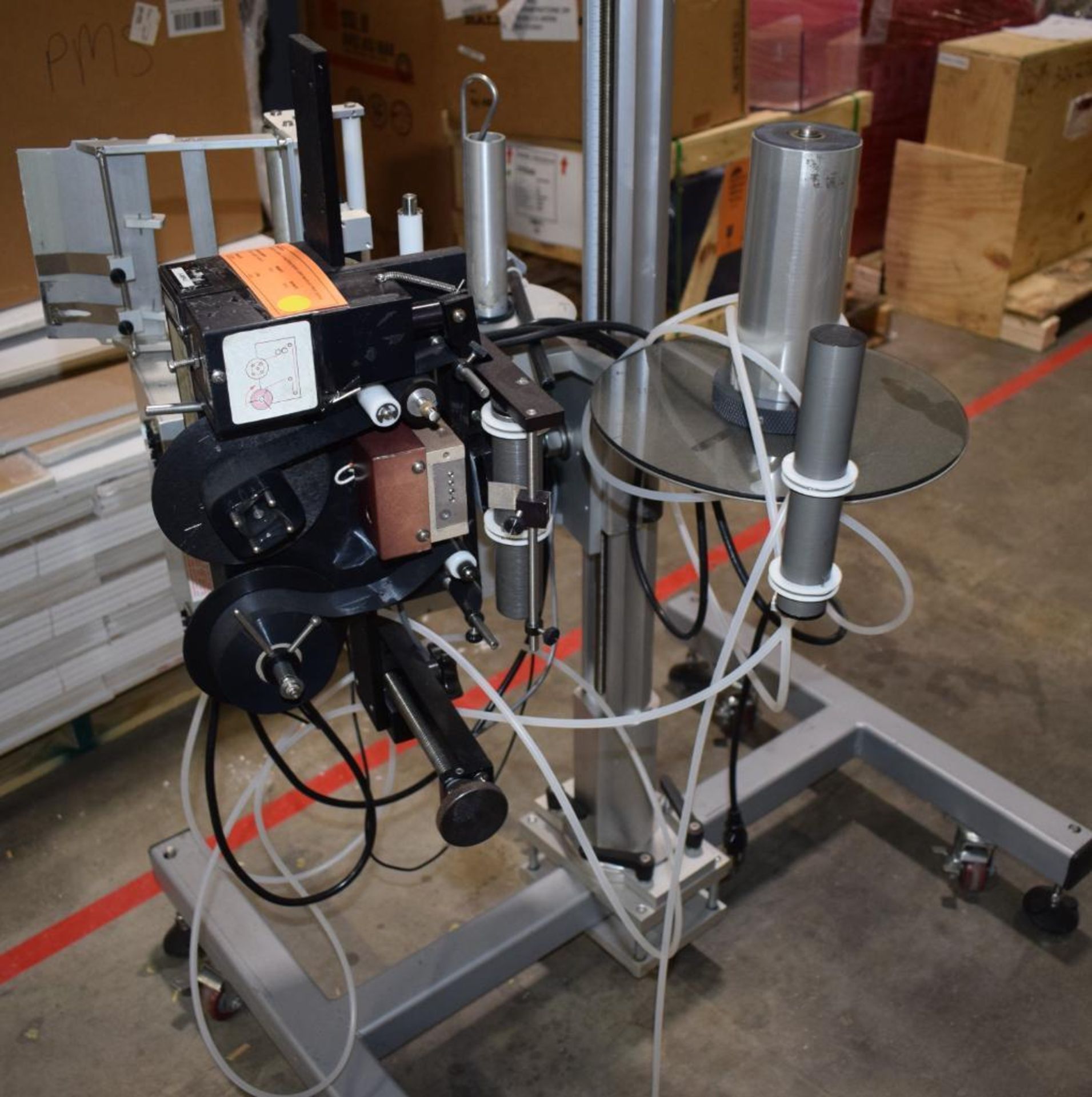 Auto Labe Model 110SRH Pressure Sensitive Wraparound Labeler. Pedastal Mounted Labeler aattaches to - Image 14 of 26