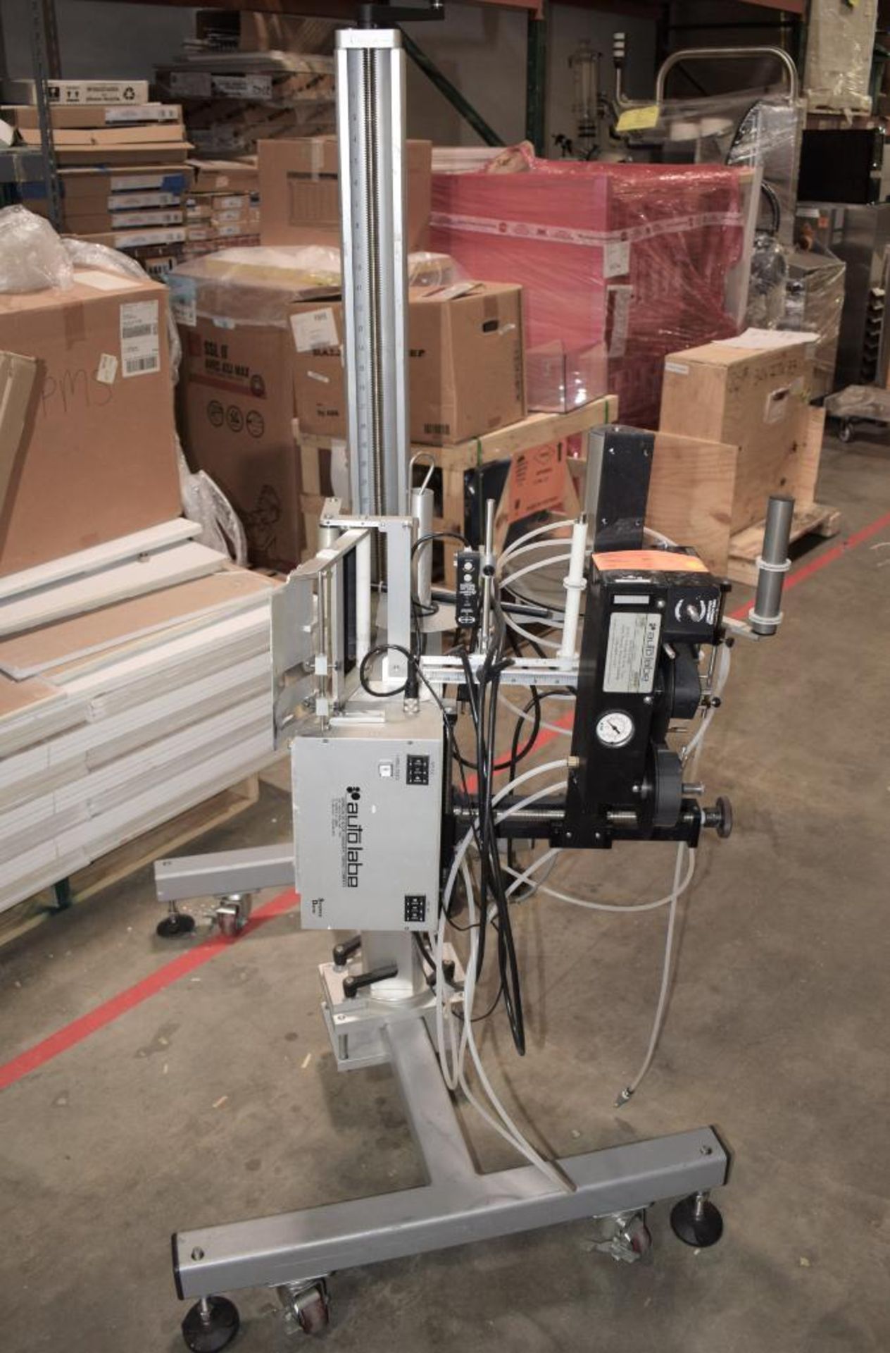 Auto Labe Model 110SRH Pressure Sensitive Wraparound Labeler. Pedastal Mounted Labeler aattaches to - Image 2 of 26