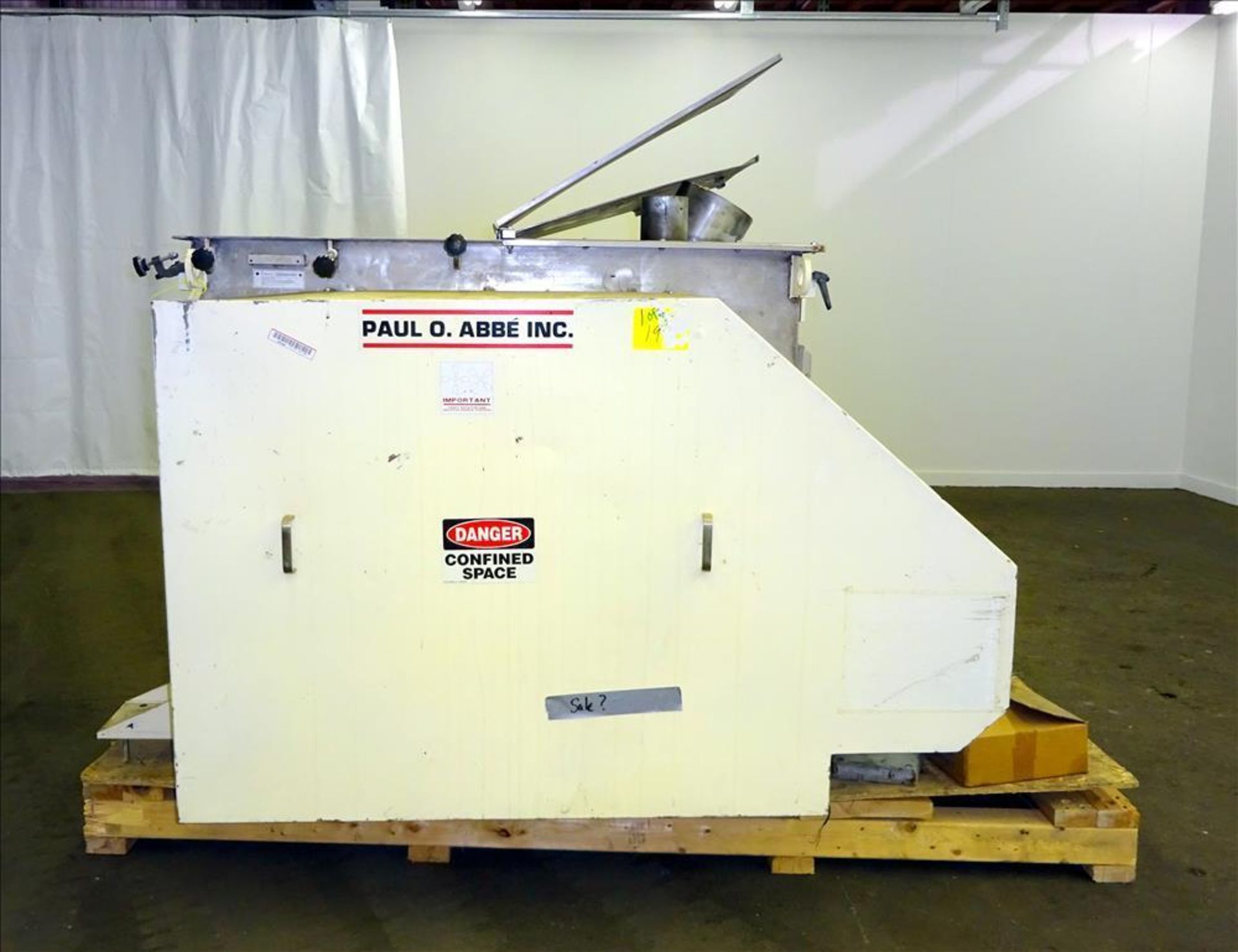 Used- Paul O. Abbe Cross Flow Mixer / Twin Shaft Fluidizer, Model AF350, 304 Stainless Steel. 12.4 C - Image 3 of 34