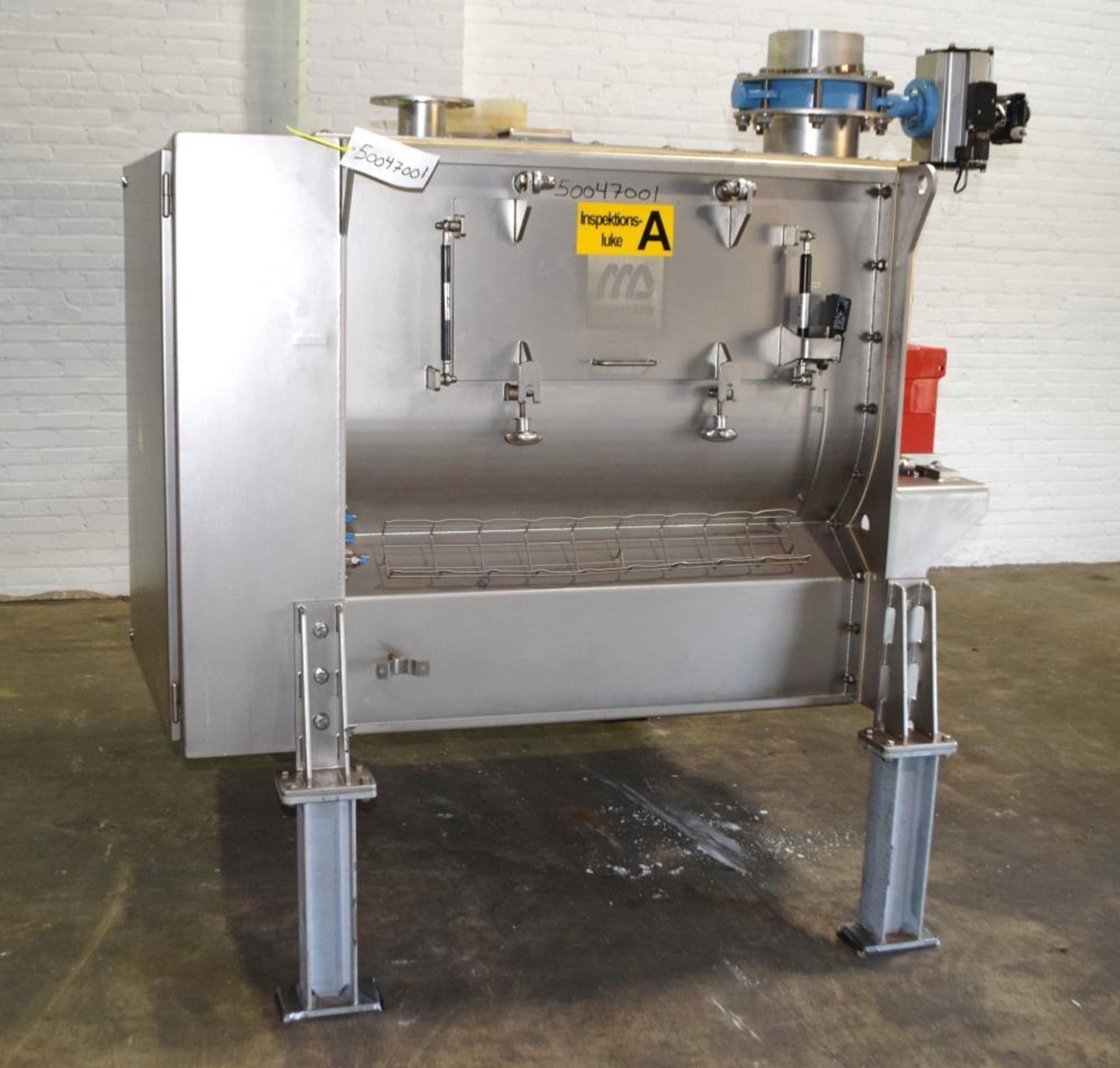 Used- Dinnissen Pegasus Twin Shaft Fluidized Paddle Mixer, 10 to 17 Cubic Feet Capacity, Type 305-50