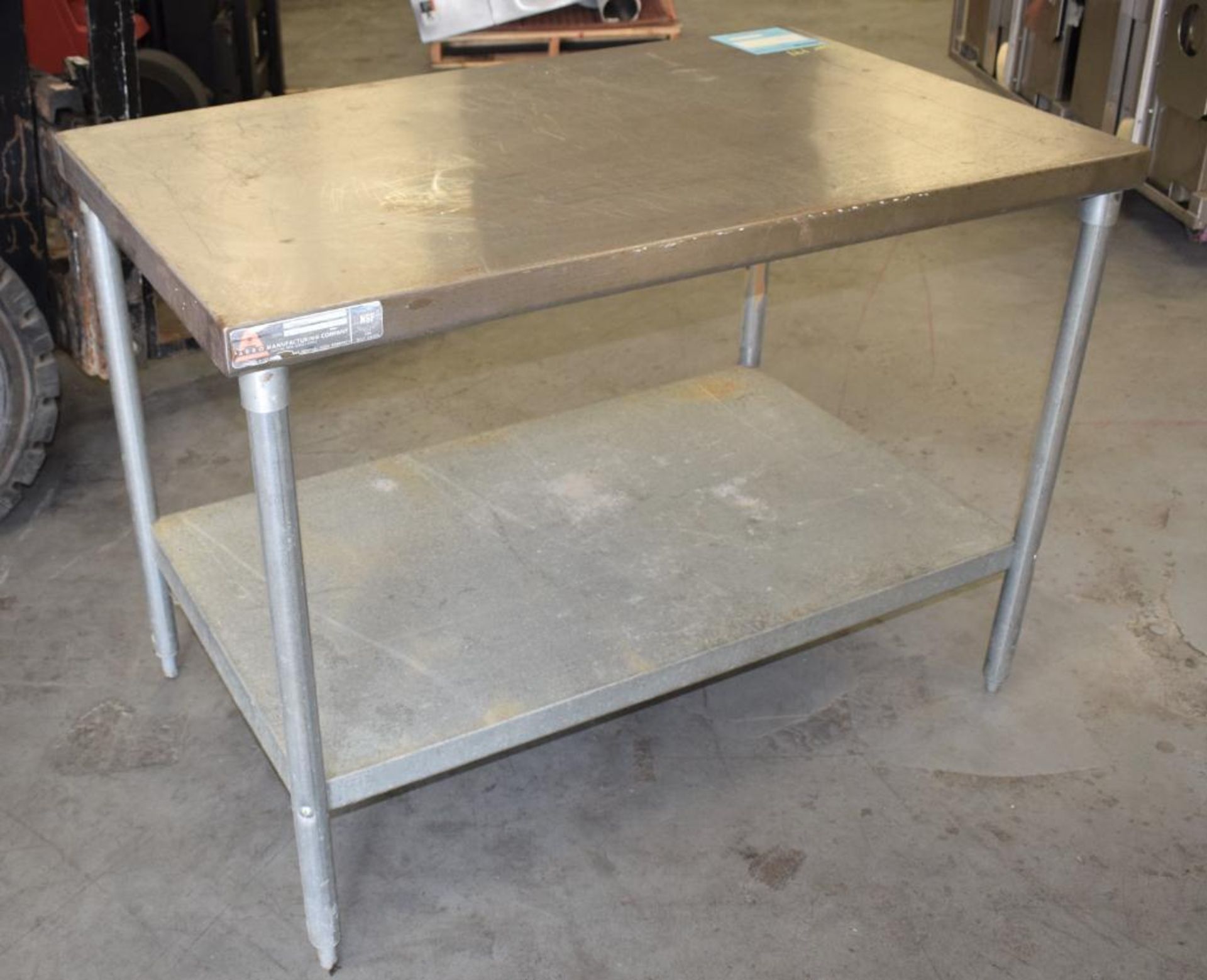 AERO Manufacturing Stainless Steel Top Table. Approximate 30" wide x 48" long x 36" tall. With botto - Image 3 of 5