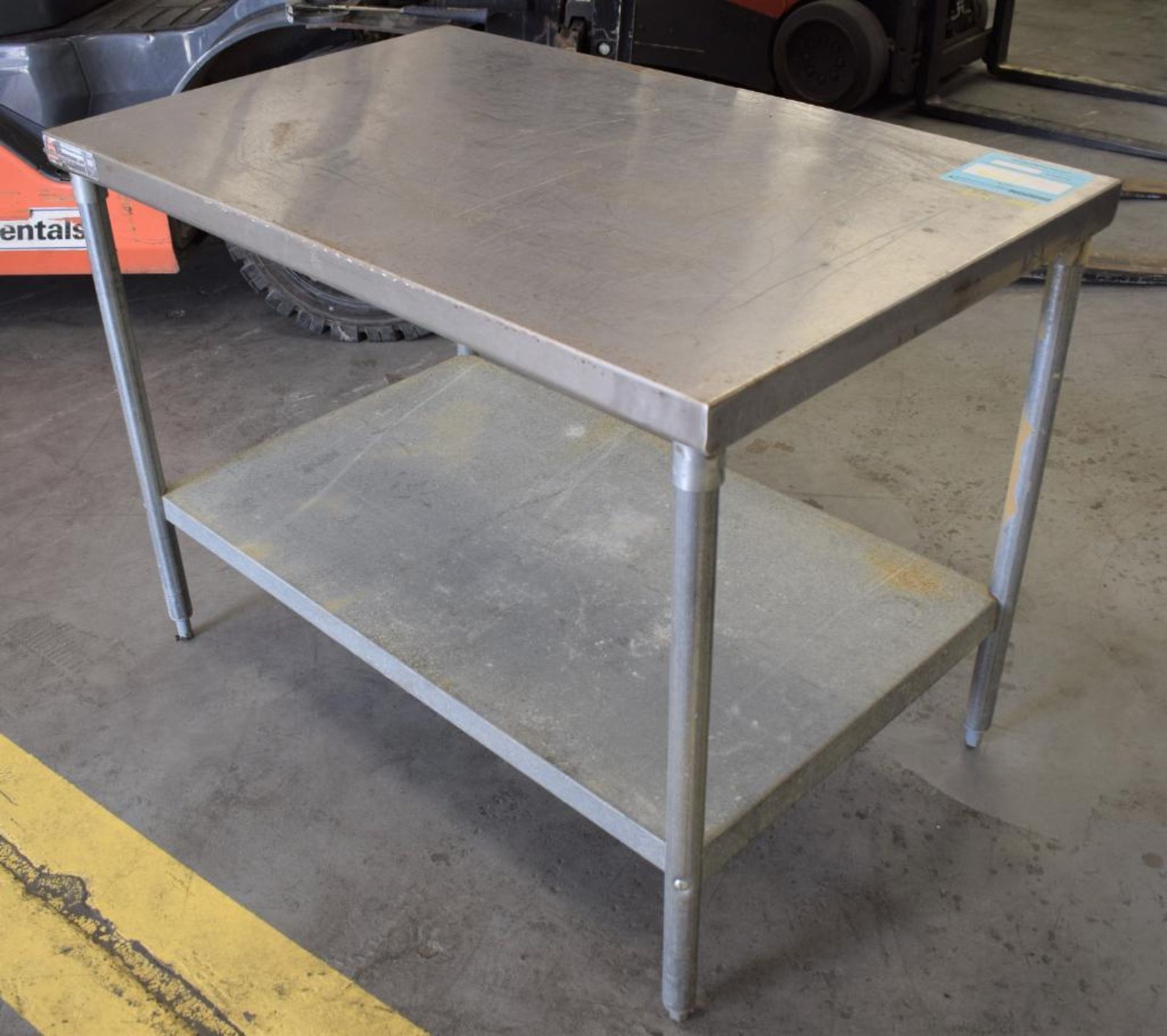 AERO Manufacturing Stainless Steel Top Table. Approximate 30" wide x 48" long x 36" tall. With botto - Image 4 of 5