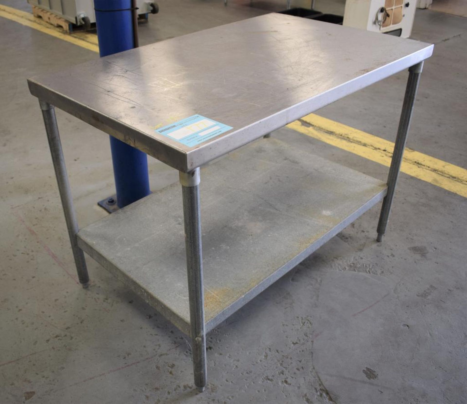 AERO Manufacturing Stainless Steel Top Table. Approximate 30" wide x 48" long x 36" tall. With botto - Image 2 of 5