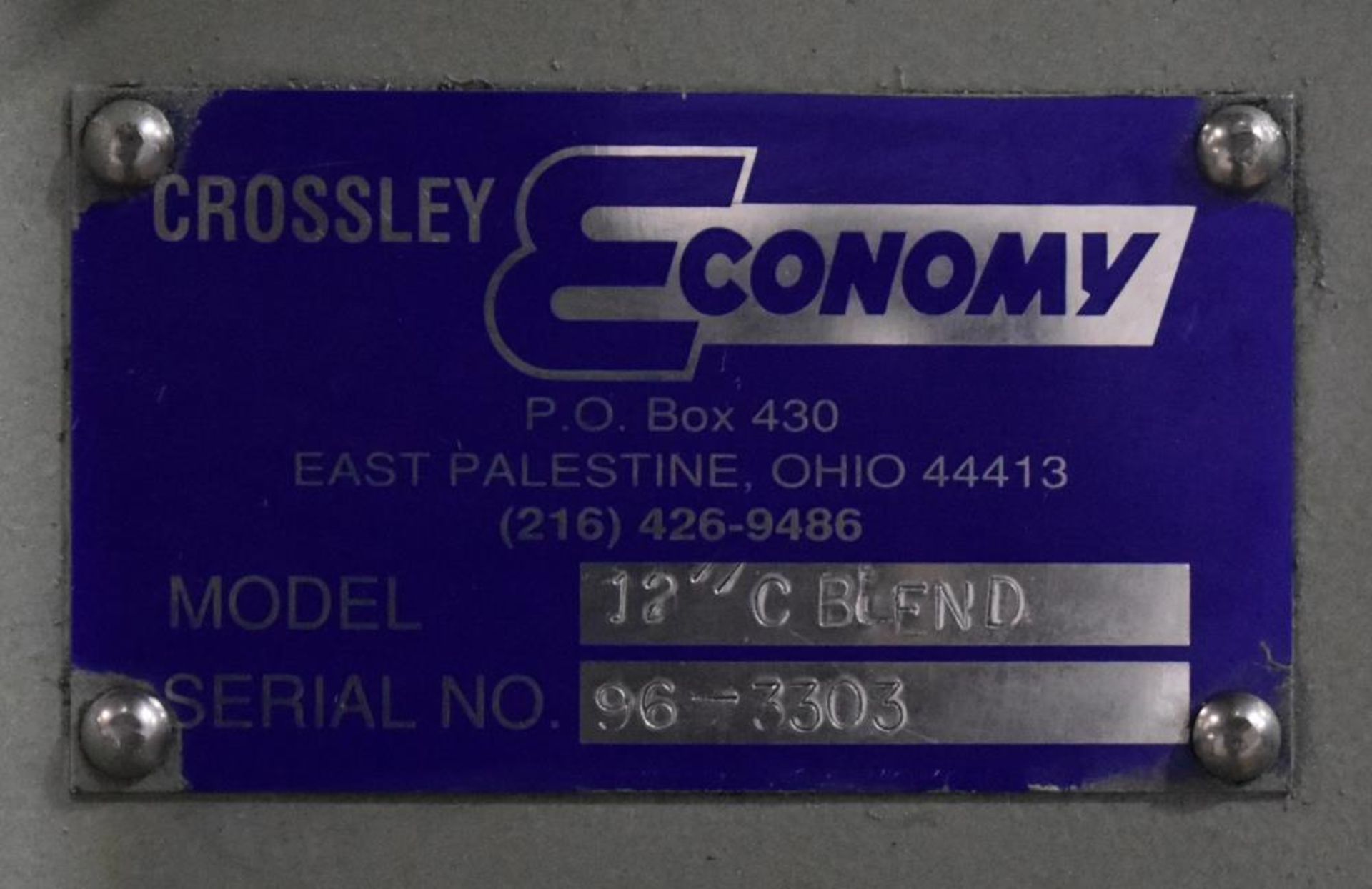 Used- Crossely Economy Laboratory Double Cone Blender, Model 12", 304 Stainless Steel. Approximate 0 - Image 15 of 15