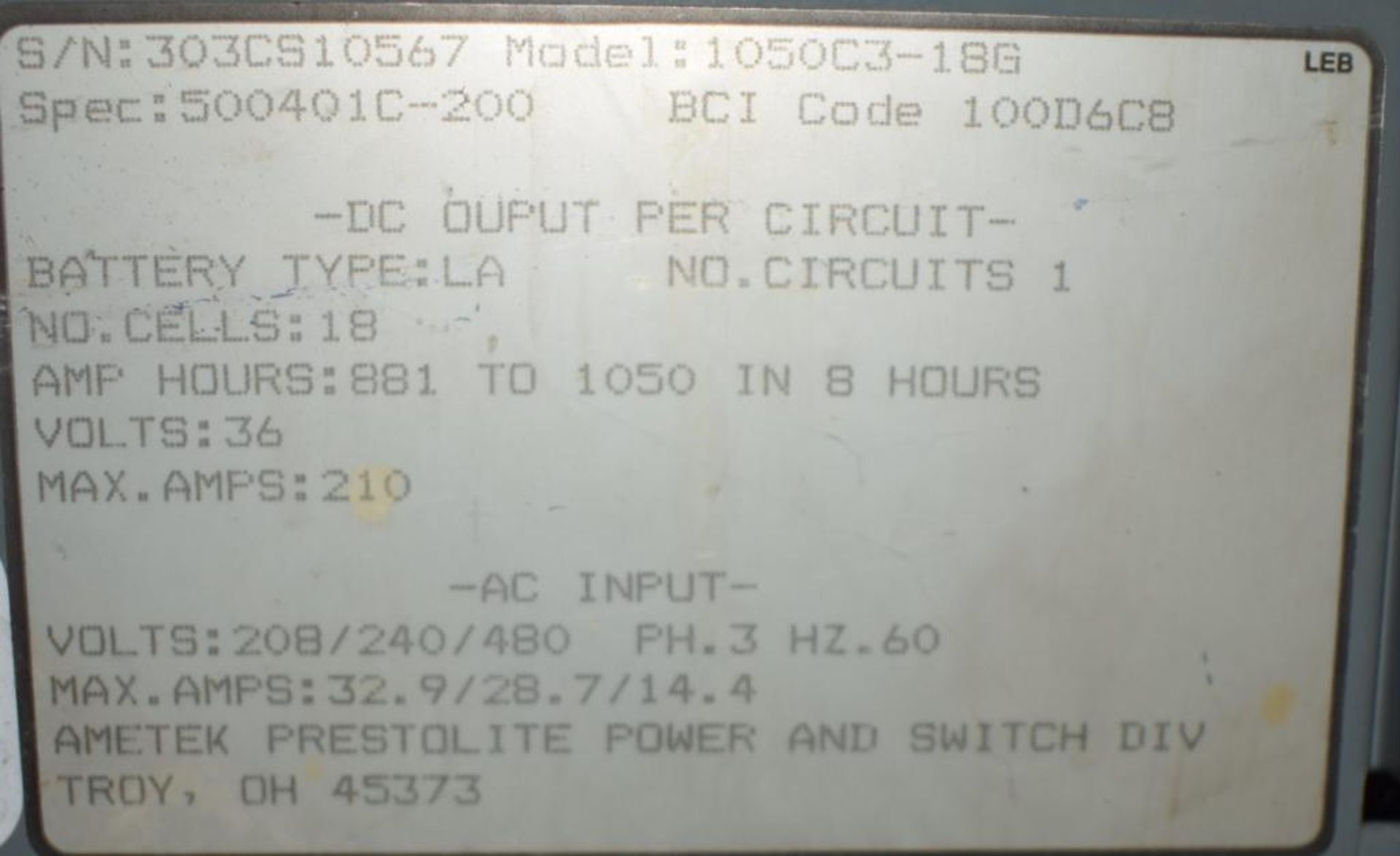 Raymond Stand-Up Counterbalanced Lift Truck, Model 425-C35TT, Serial# 425-12-36363. 36 Volts, maximu - Image 20 of 20