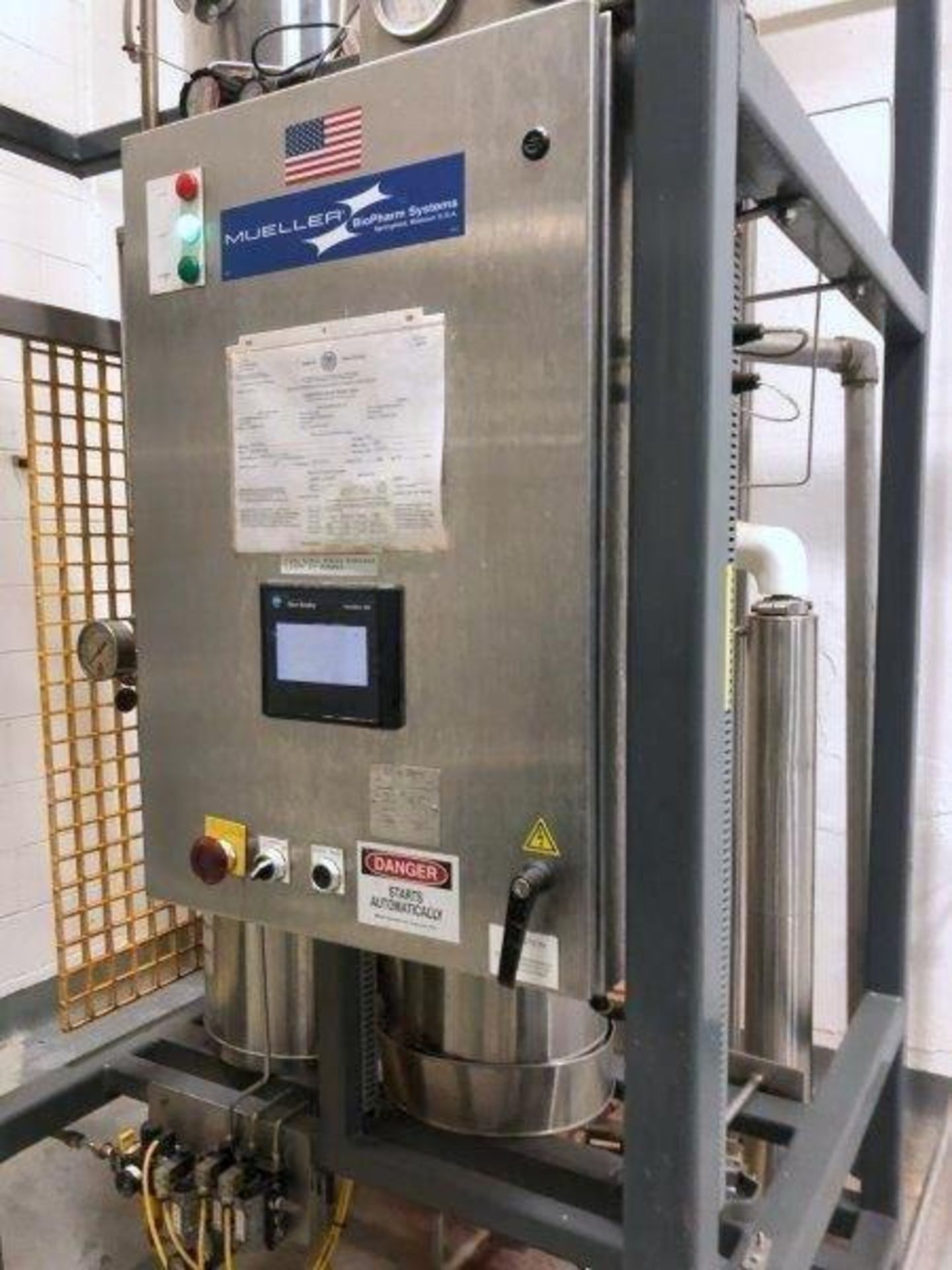 Used - Mueller Stainless Steel Pure Steam Generator Model PSG p7310, S/N 370287, 900 kg/hour Capacit - Image 3 of 6