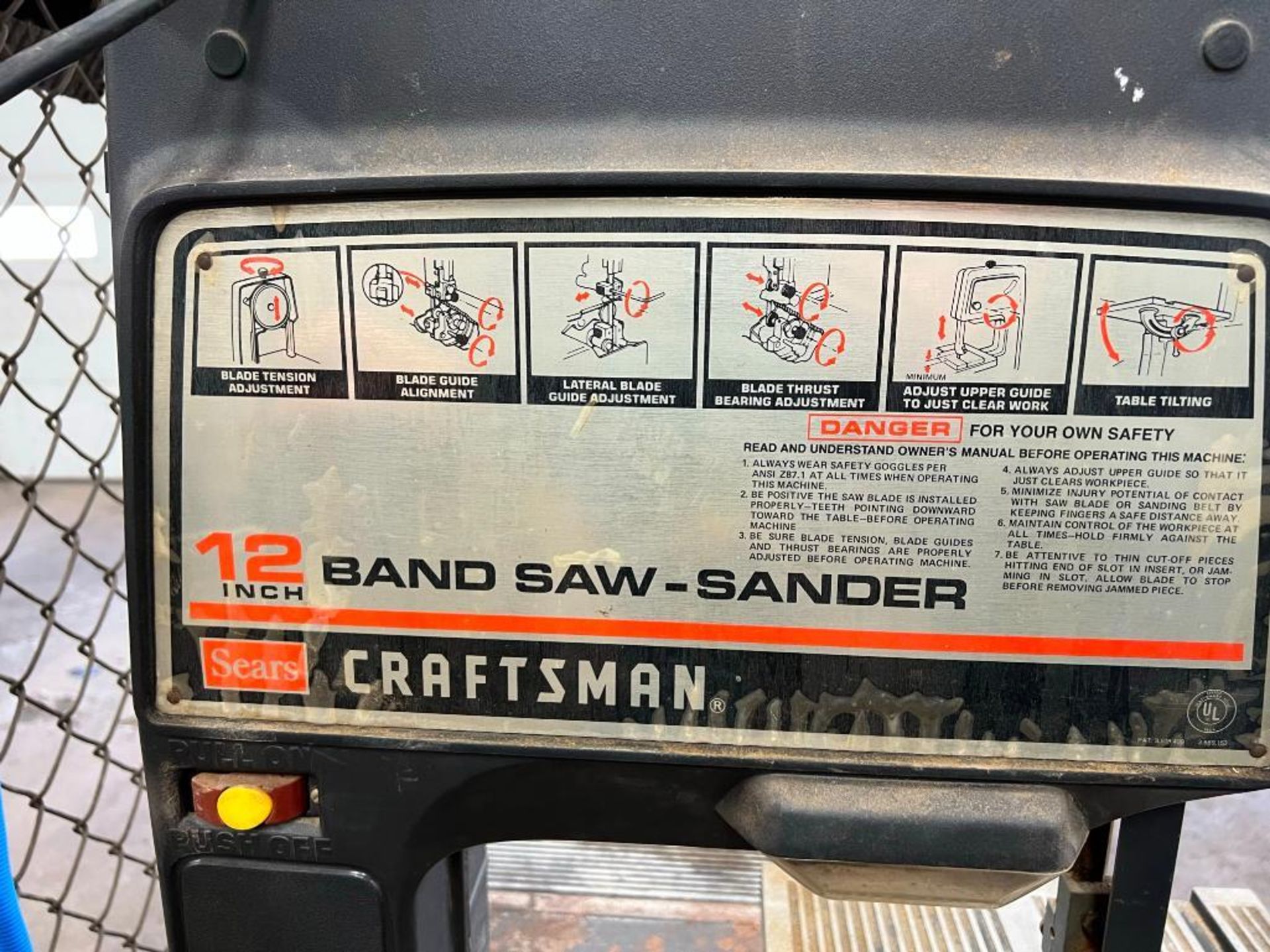 Craftsman 12 inch Band Saw-Sander - Image 8 of 8