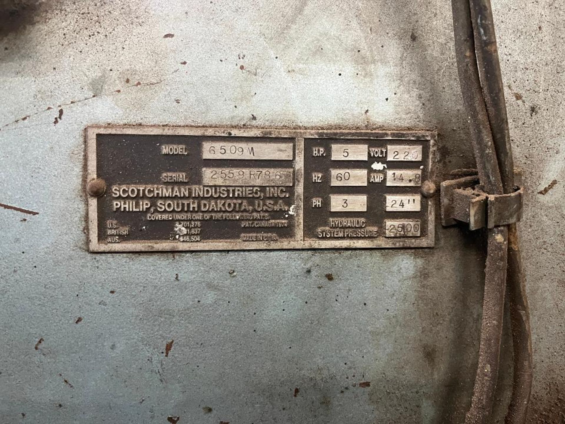 Scothman Industries, INC. Ironworker, Model 6509M, S/N 2559R786. - Image 6 of 6