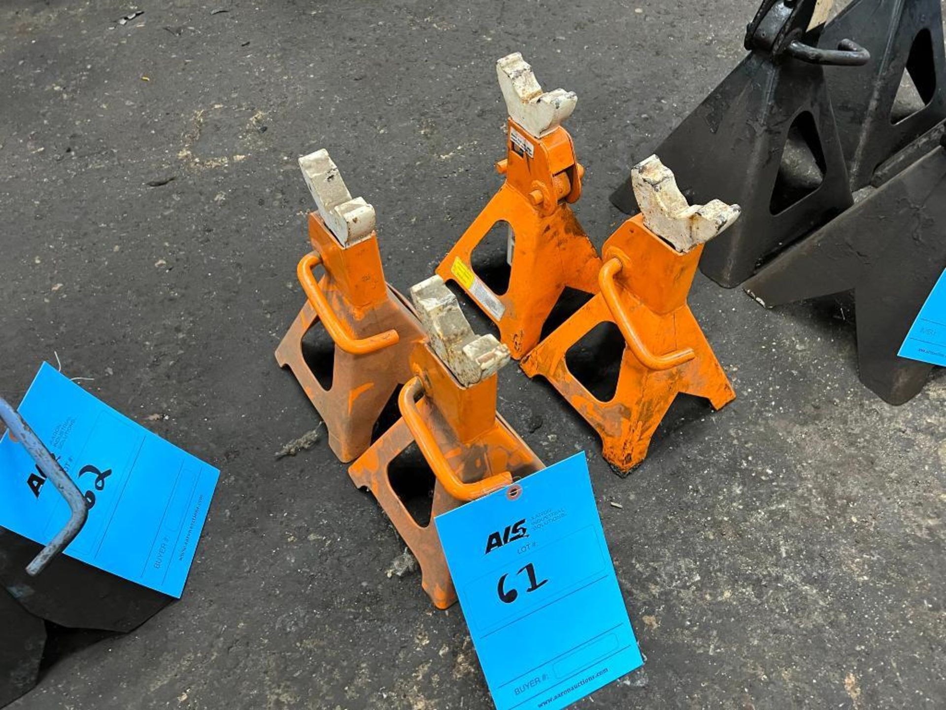 Lot of (4) Orange Jack Stands