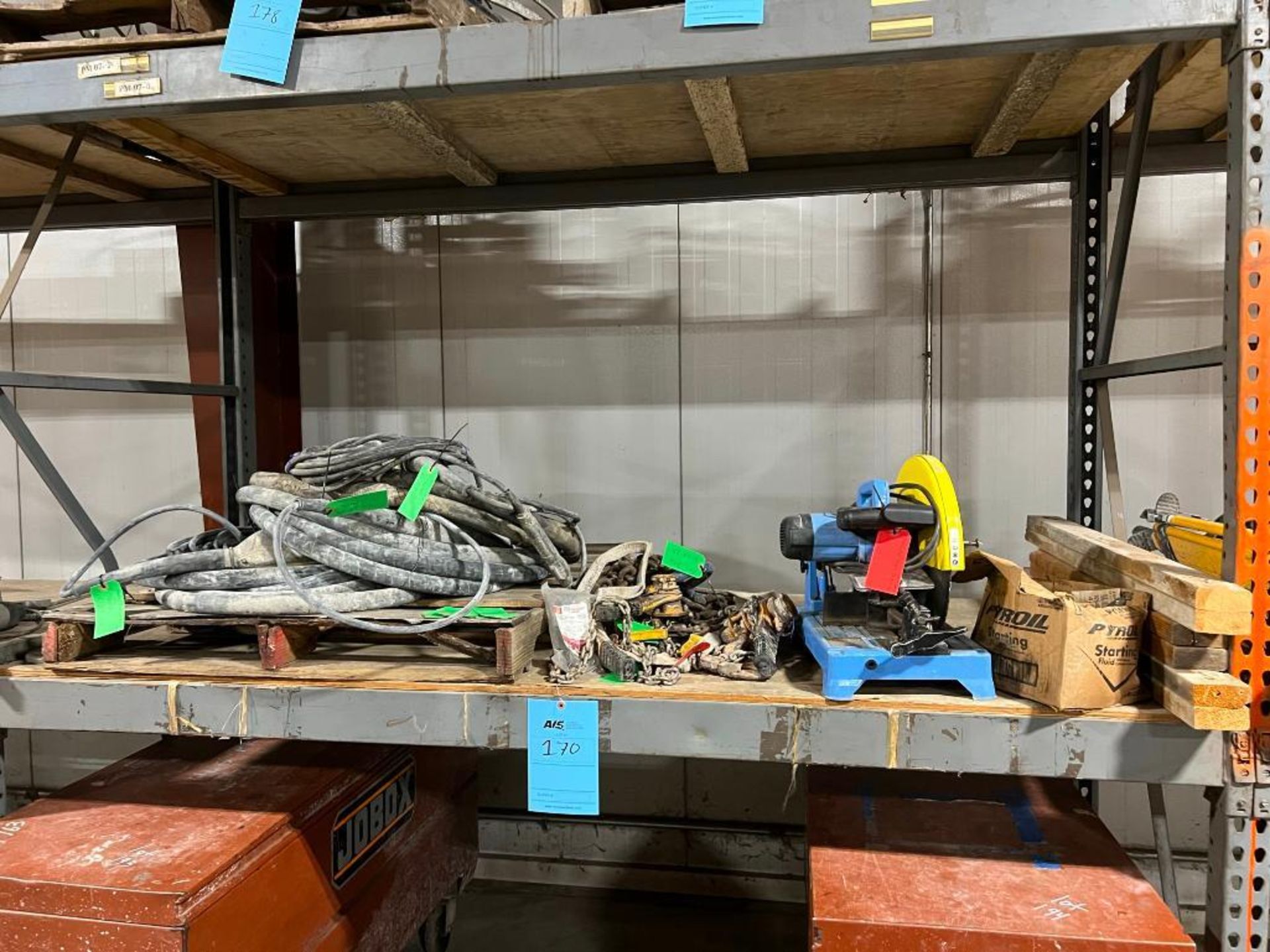 LOT Including: Assorted Tools, hoists, vibrators, and misc. MRO