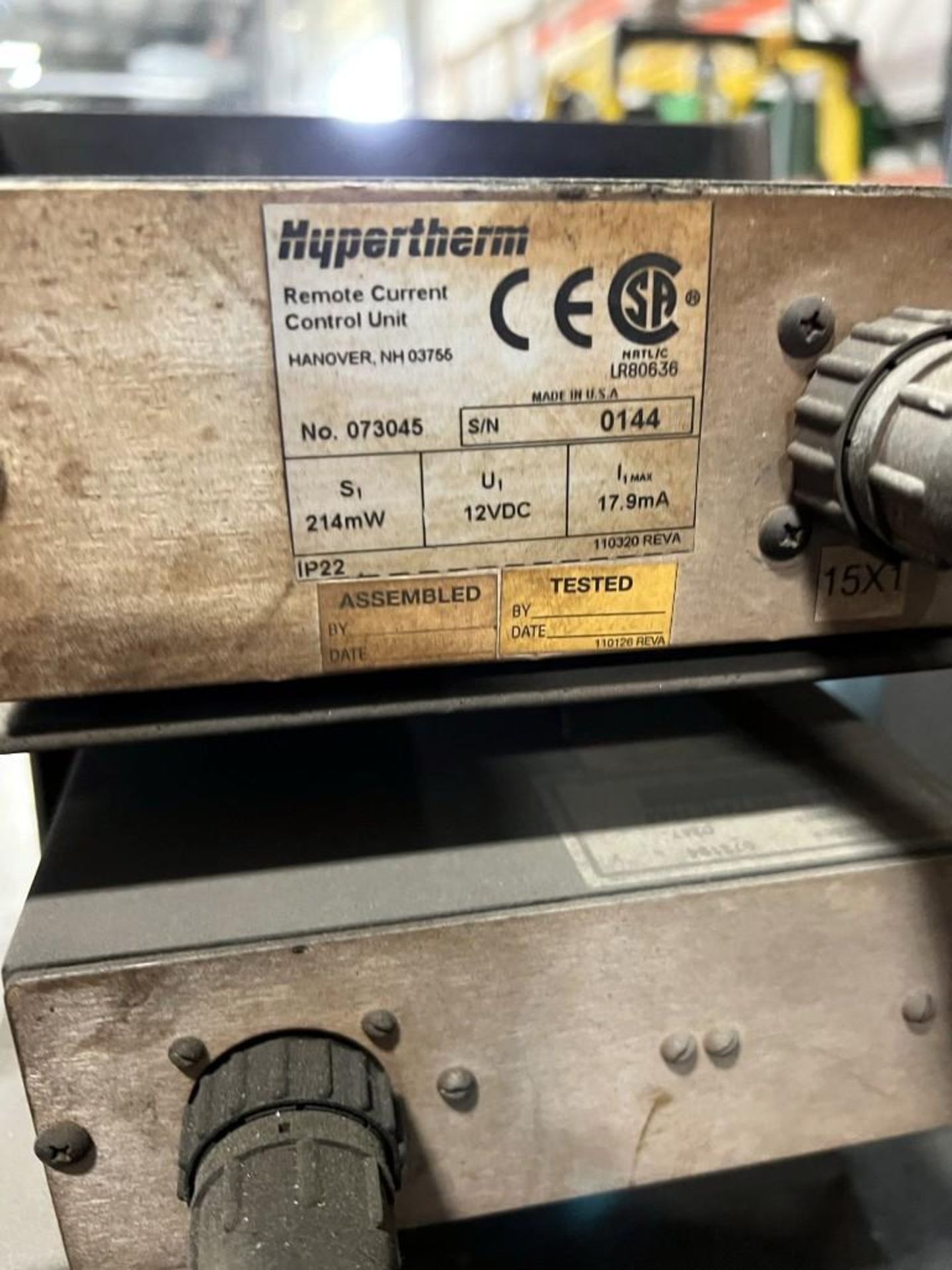 Hypertherm HT2000 Plasma Cutter Model No. 07106, S/N 2000-006202, 60" x 50" x 62"T - Image 7 of 10