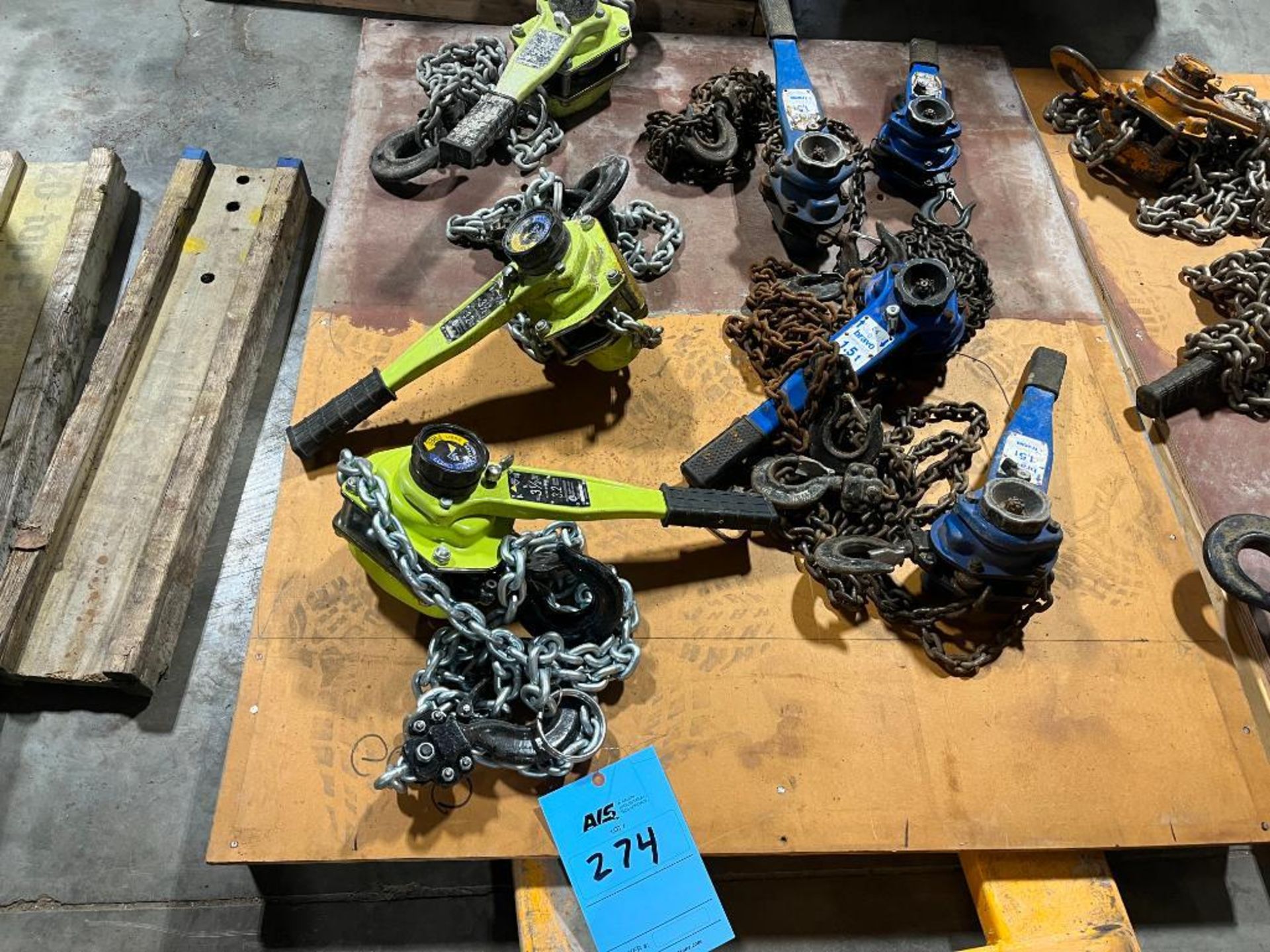 LOT: Assorted Chain Hoists