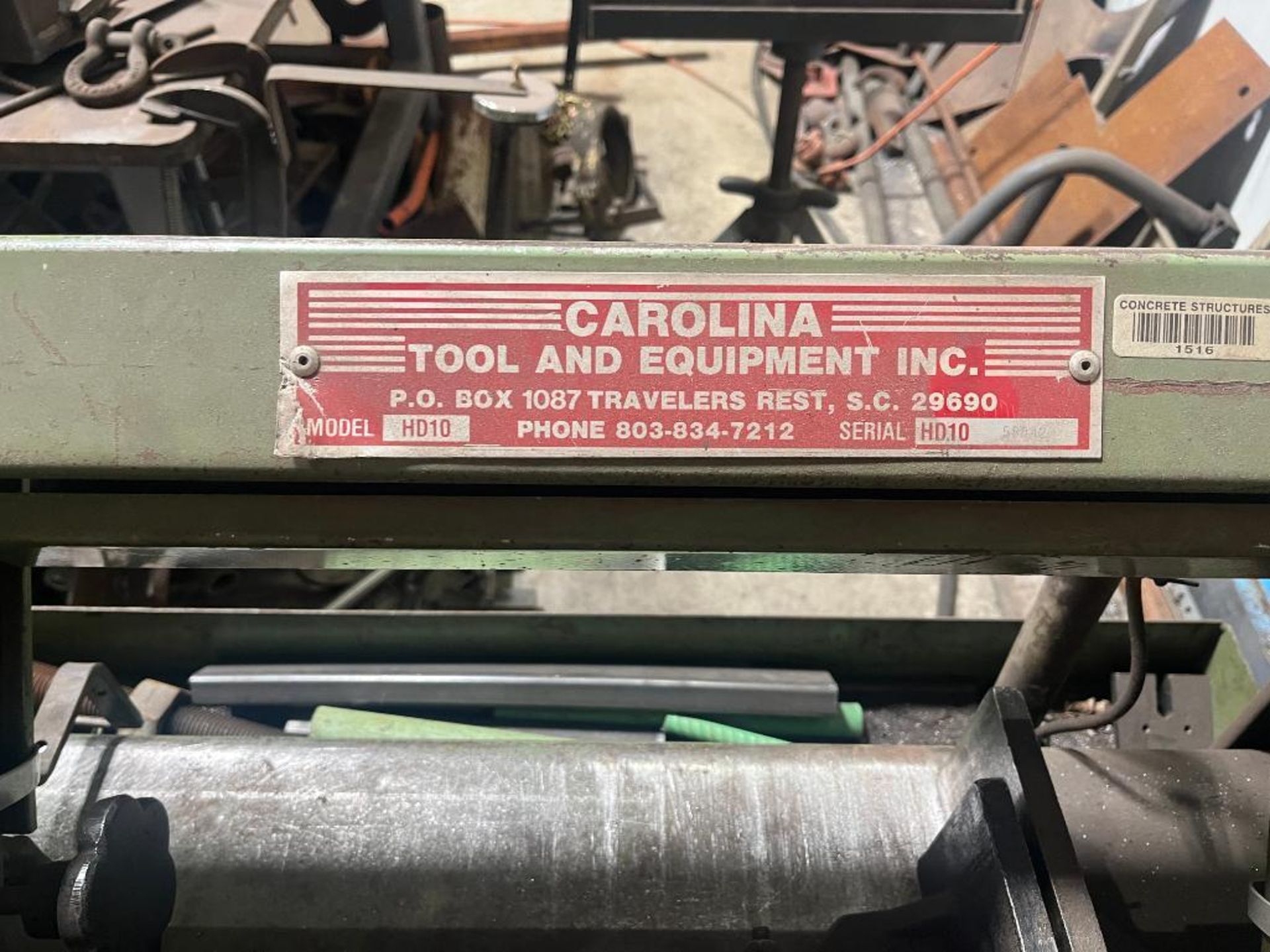 Carolina Tool and Equipment Inc. Band Saw, Model HD10, Serial #58042 - Image 3 of 5