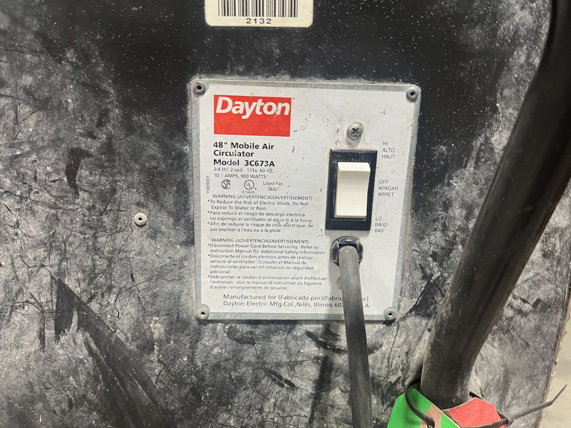 Dayton Industrial Fan - Image 2 of 2