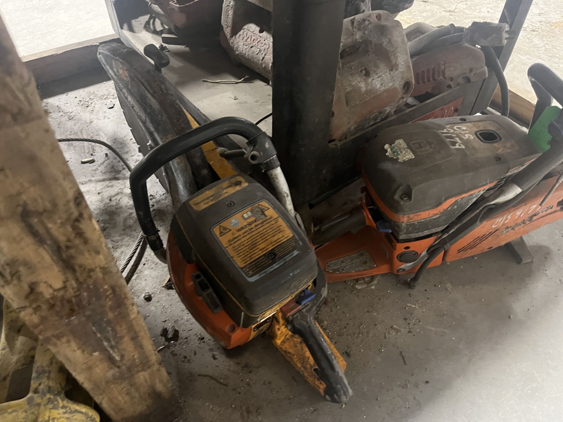 Lot: Table With Contents Including Assorted Saws, Mobile Crimp, Tools, & Misc. Pieces - Image 10 of 16