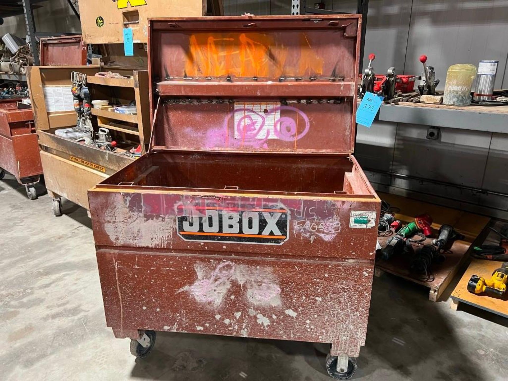 JOBOX metal chest with contents