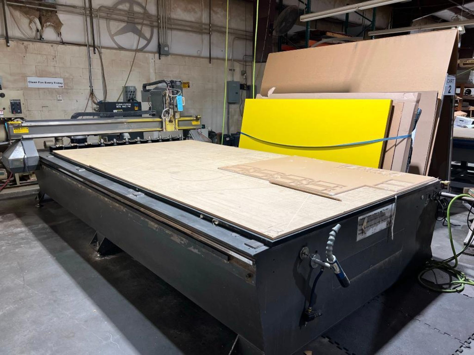 Multicam CNC Router Model 3305-R, S/N 3-305-R05361, 6' x 12' Table, with Tooling, Pendant Controls, - Image 2 of 16
