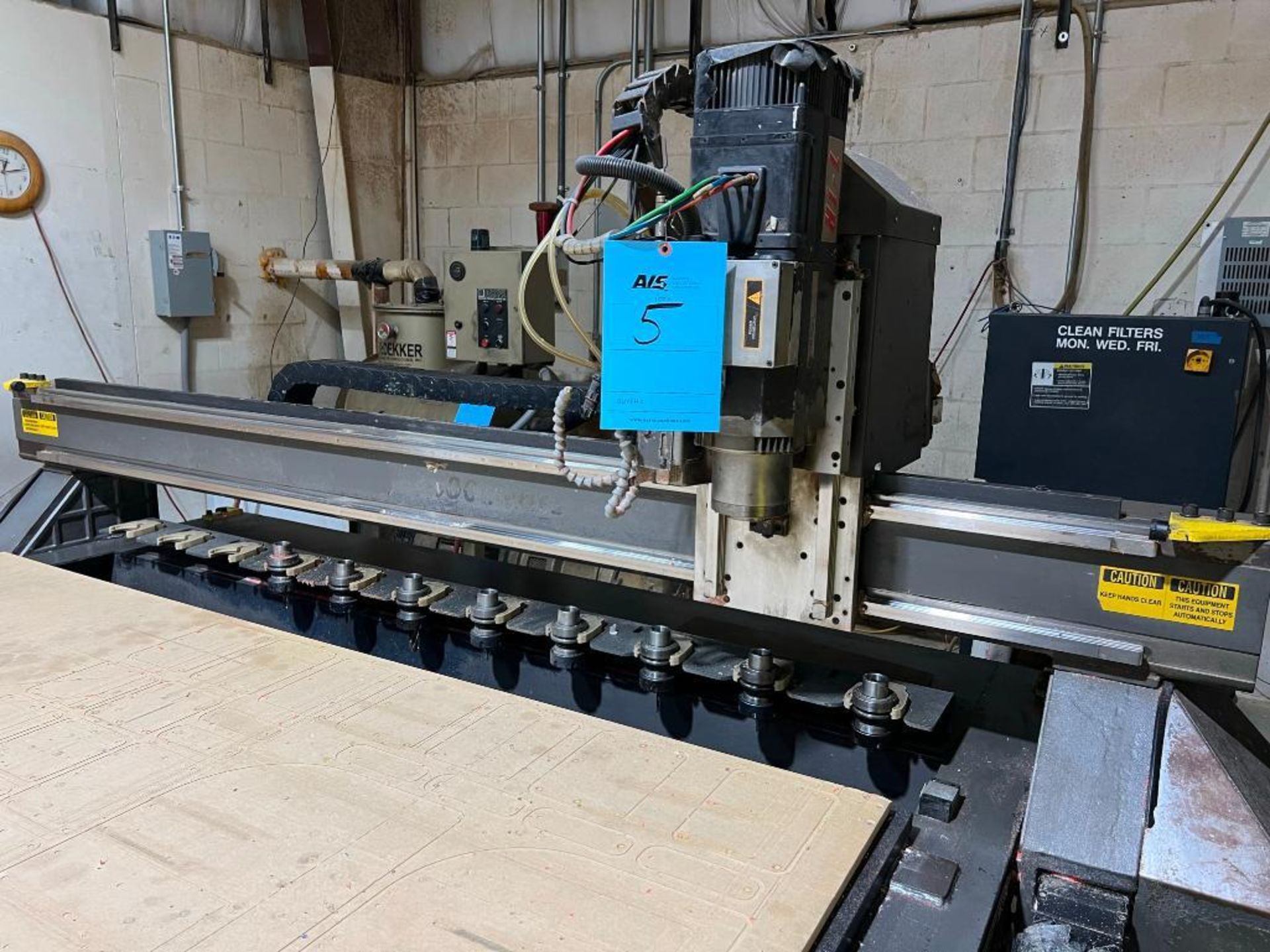 Multicam CNC Router Model 3305-R, S/N 3-305-R05361, 6' x 12' Table, with Tooling, Pendant Controls, - Image 5 of 16