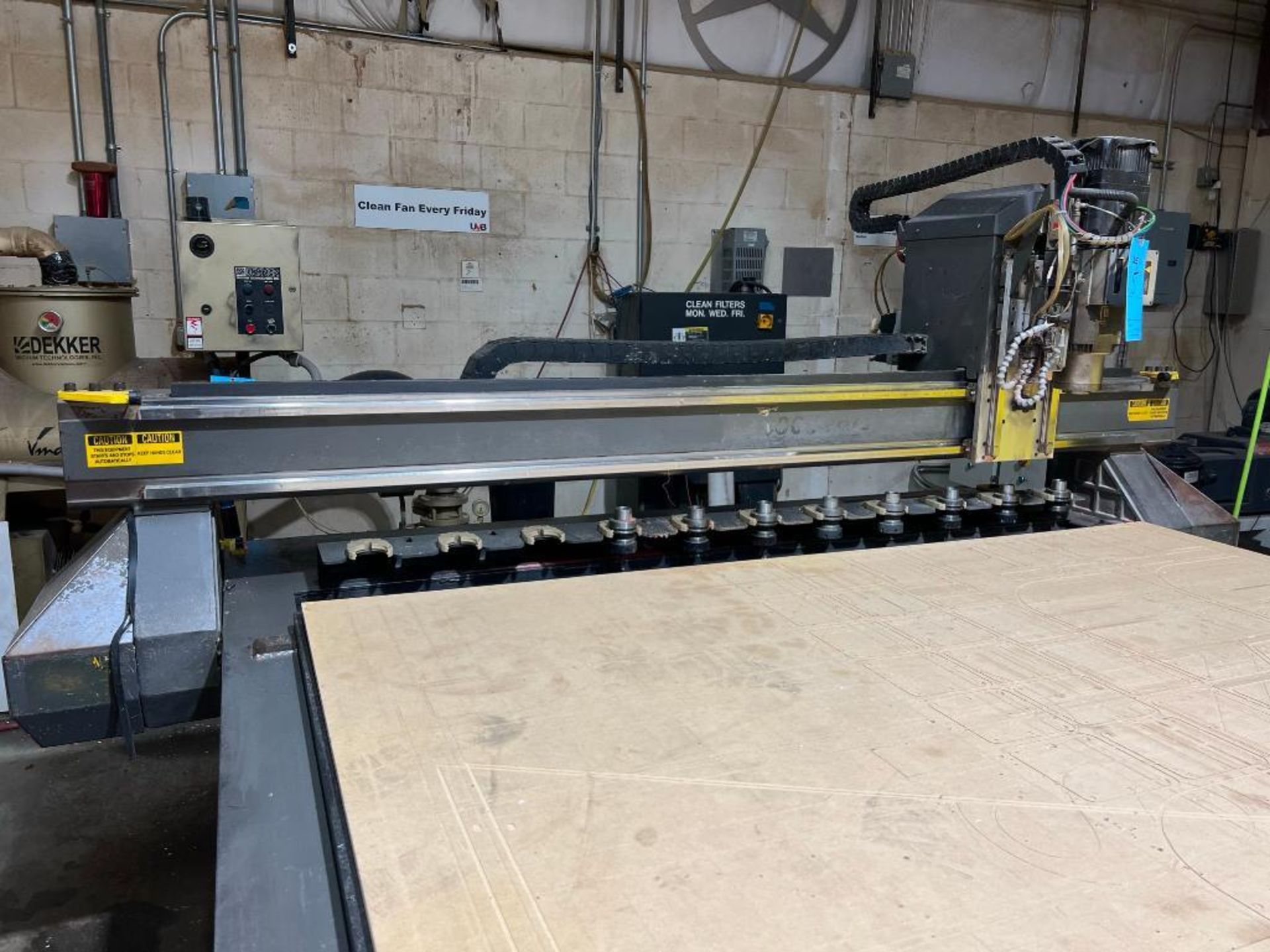 Multicam CNC Router Model 3305-R, S/N 3-305-R05361, 6' x 12' Table, with Tooling, Pendant Controls, - Image 3 of 16