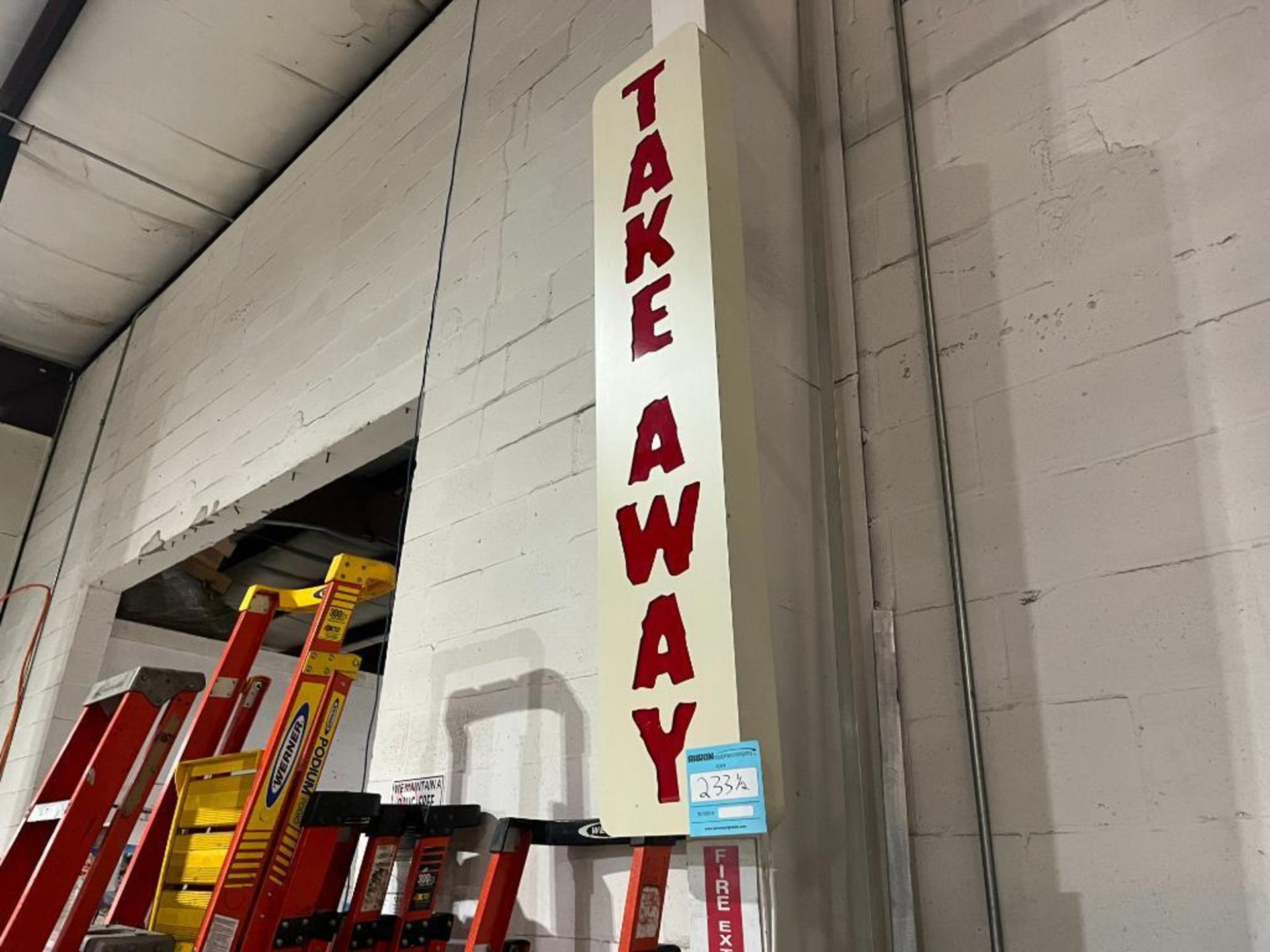 Lot: (2) "Take Away" light up signs - Image 2 of 4