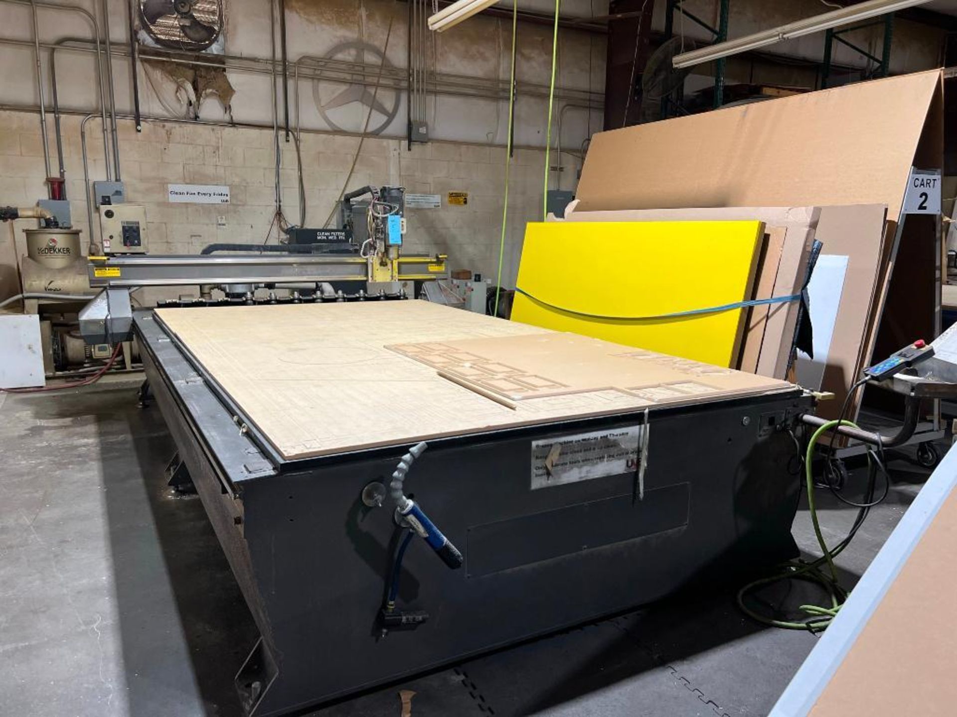 Multicam CNC Router Model 3305-R, S/N 3-305-R05361, 6' x 12' Table, with Tooling, Pendant Controls,