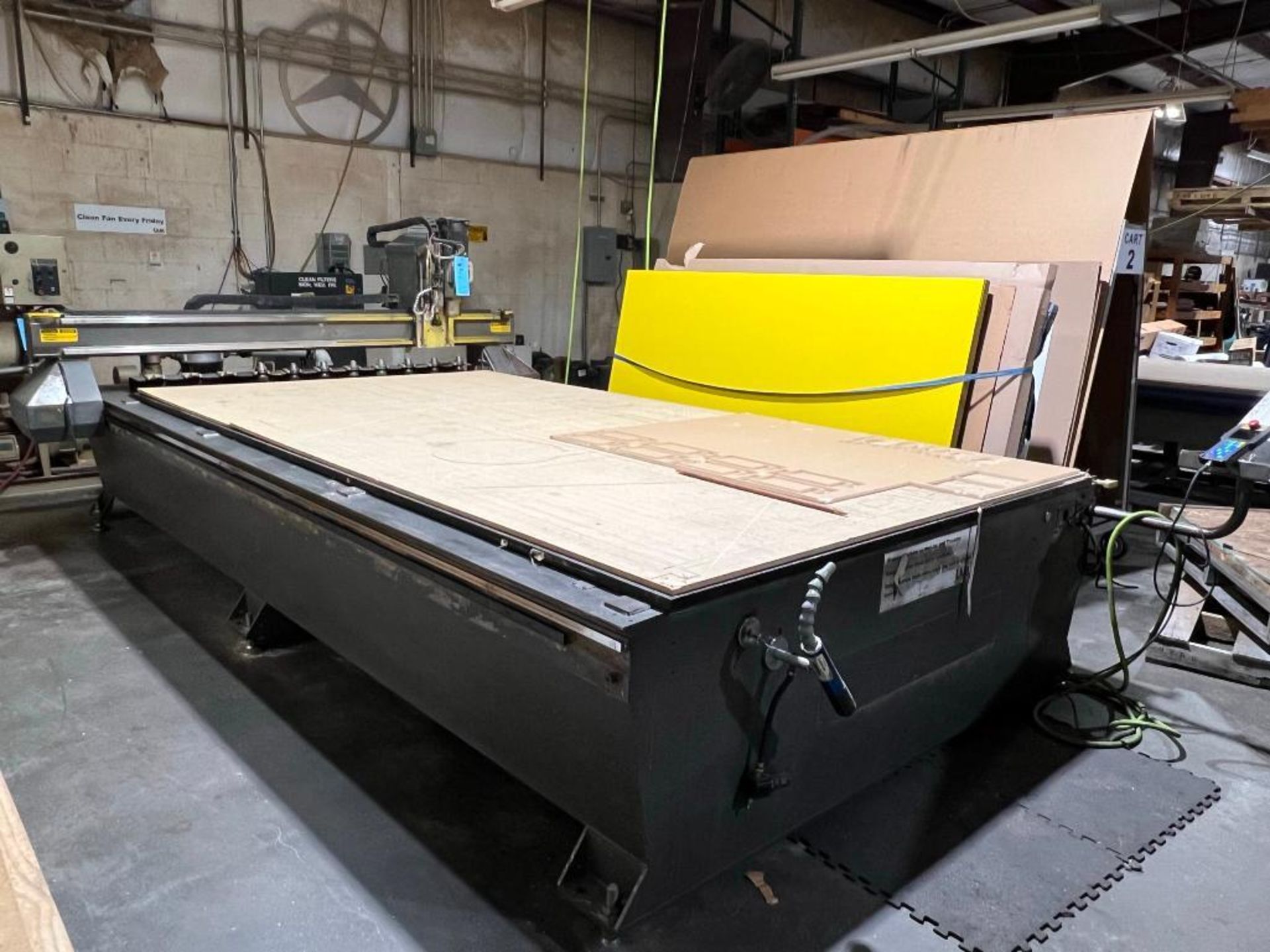 Multicam CNC Router Model 3305-R, S/N 3-305-R05361, 6' x 12' Table, with Tooling, Pendant Controls, - Image 16 of 16