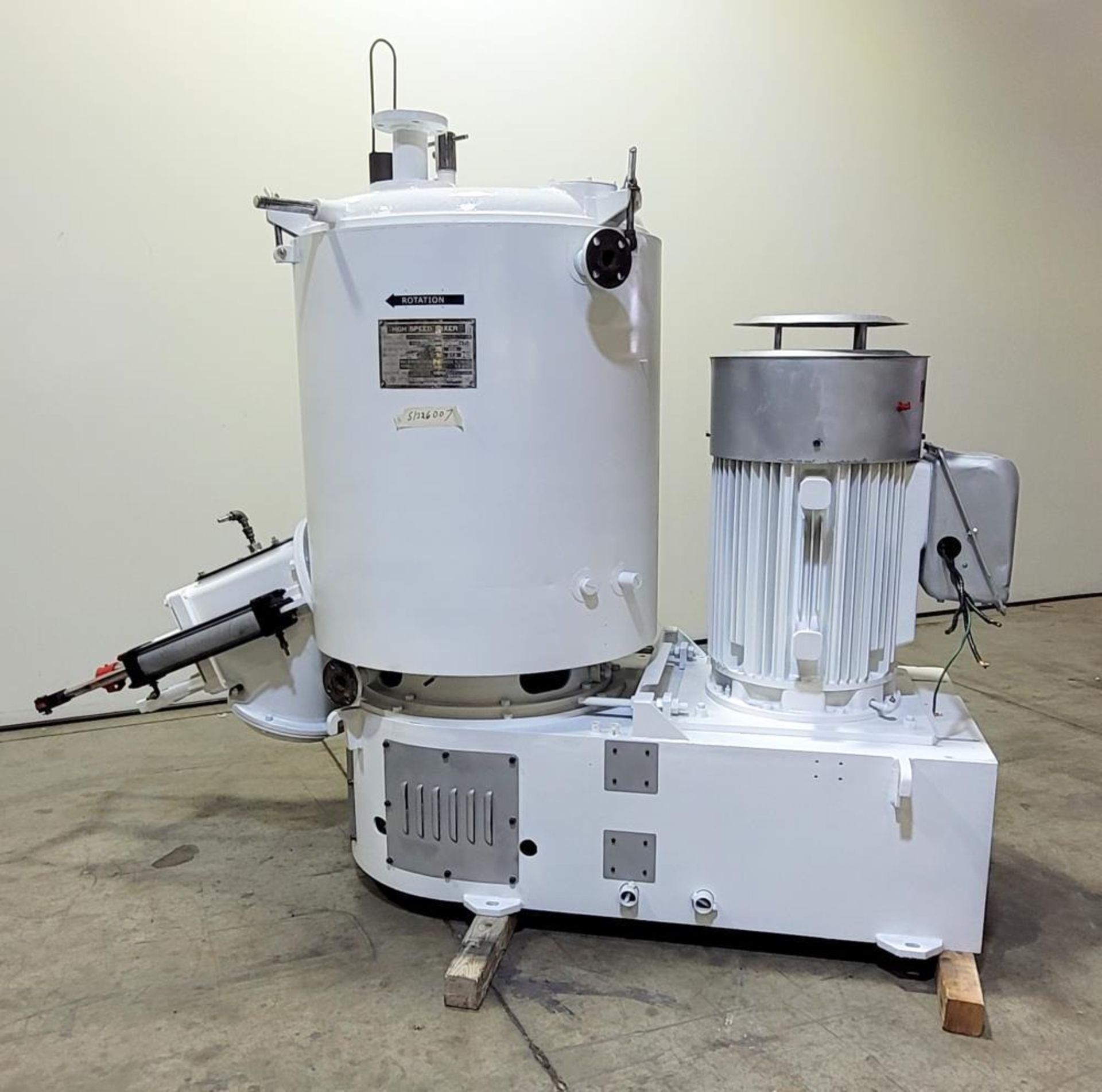 Used- Mitsui Miike 700 Liter High Intensity Mixer, Model FM700F. Approximate 32" diameter x 42" deep