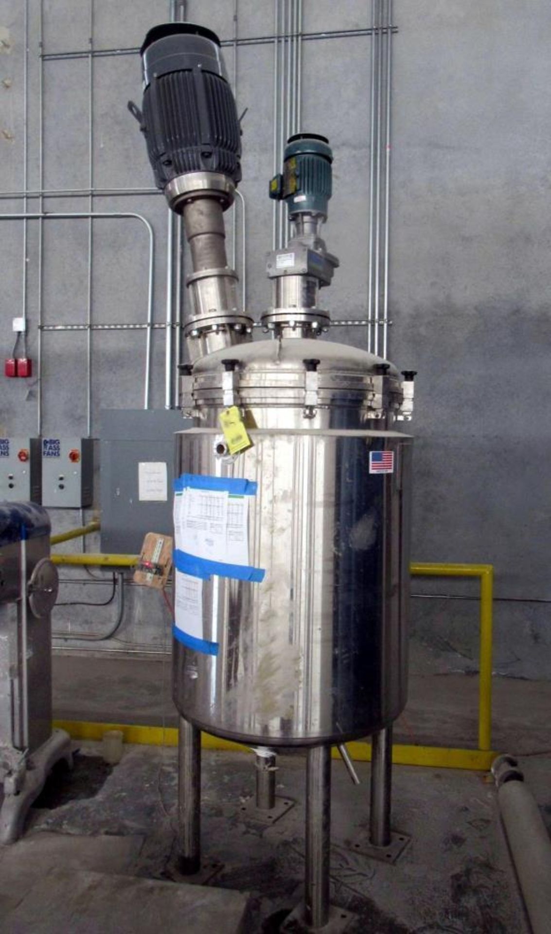 Used- T&C Stainless Steel Agitated Reactor, 150 Gallon, 316/316L Stainless Steel, Vertical. Approxim - Image 2 of 41