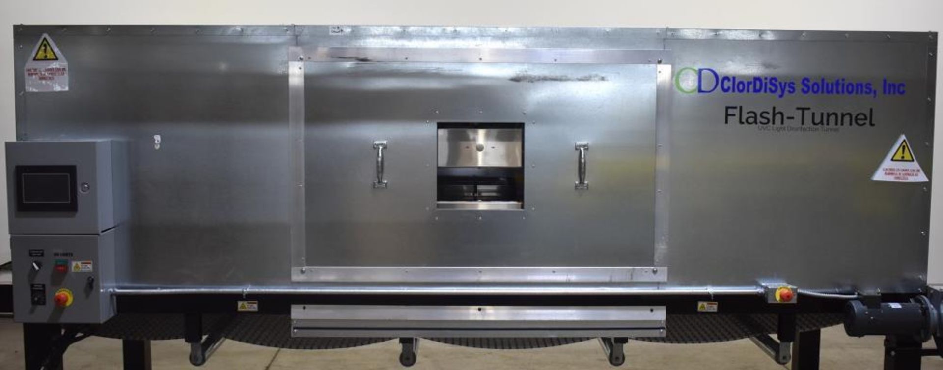 Used- Clordisys Solutions 106 Ultra Violet Sterilizer Flash Tunnel. Stainless steel link conveyor, a - Image 6 of 30