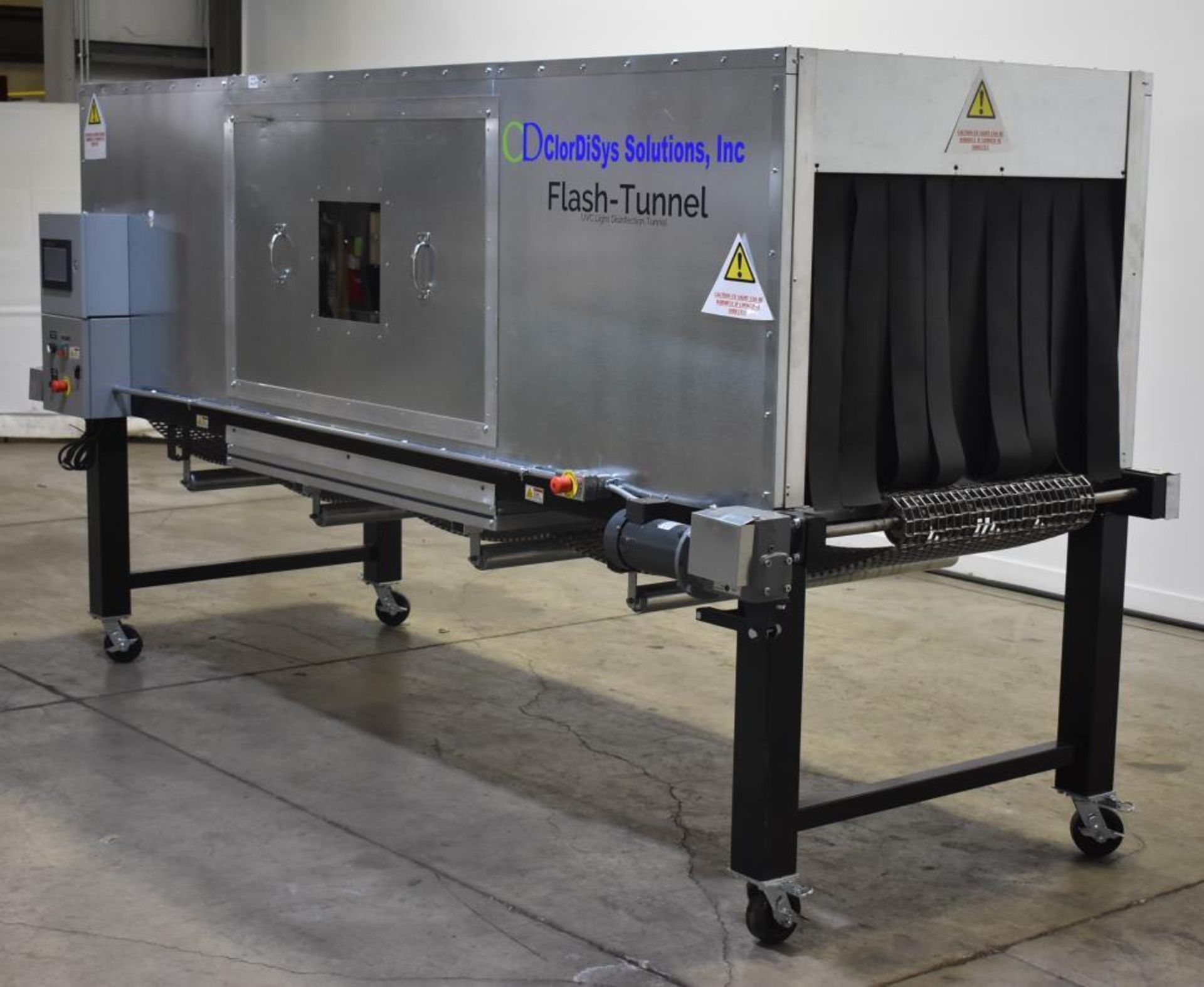 Used- Clordisys Solutions 106 Ultra Violet Sterilizer Flash Tunnel. Stainless steel link conveyor, a - Image 3 of 30