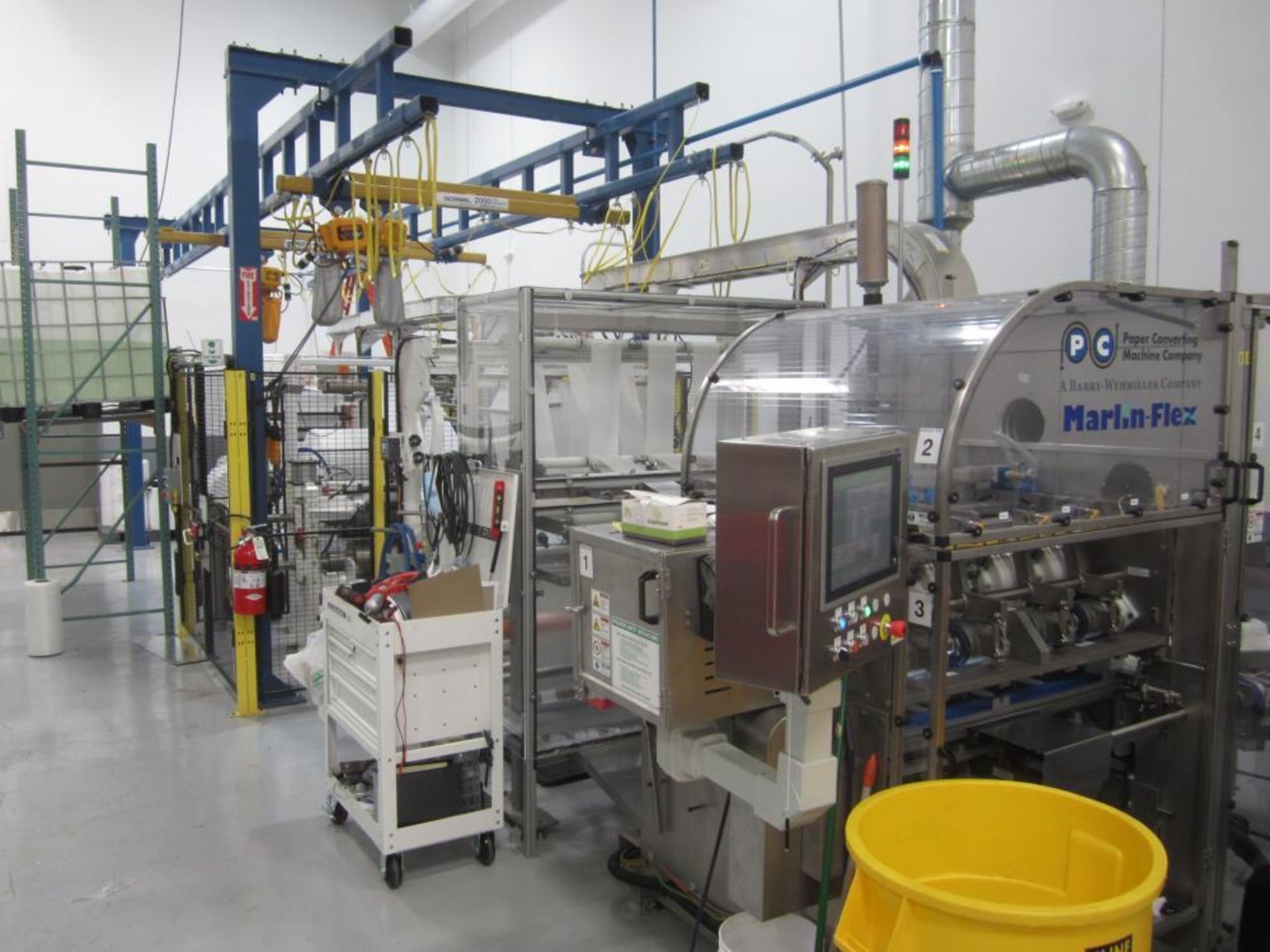 Used- Paper Converting Machine Company Barry-Wehmiller Wet Wipes Complete System. Exfoliating facial