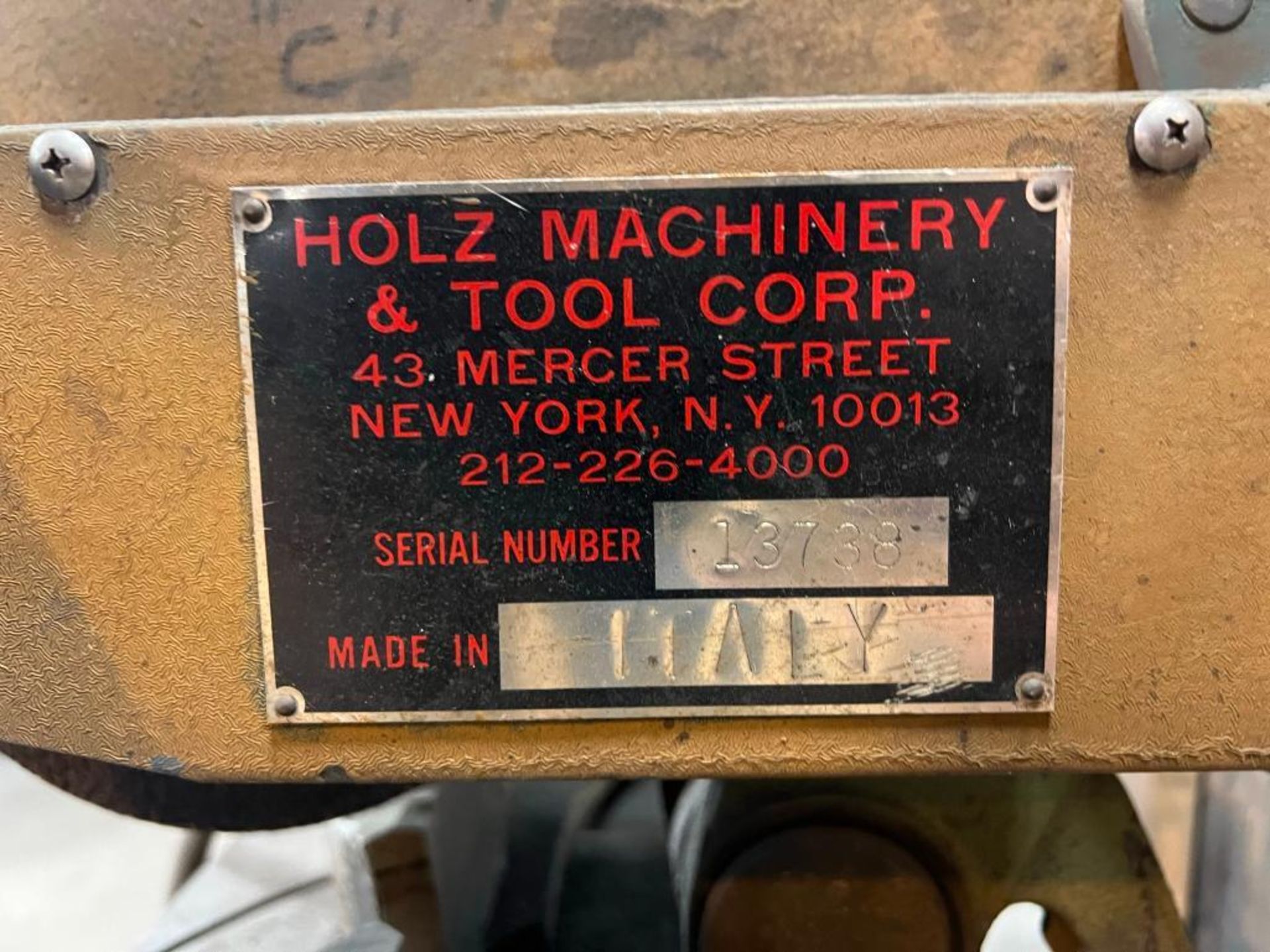 Holz Machinery & Tool Corp Saw, S/N 13738 - Image 5 of 6